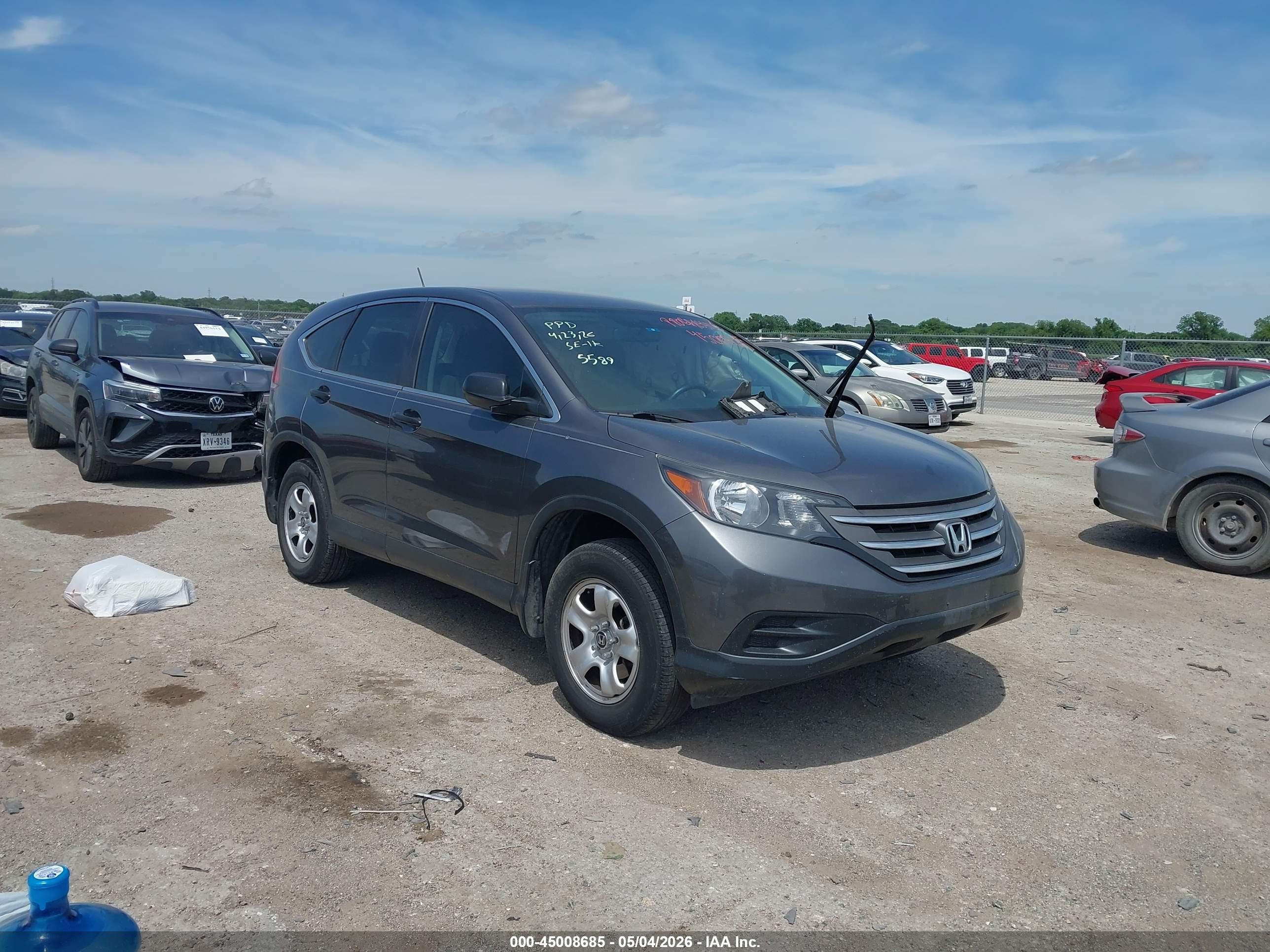 2013 Honda Cr-v Lx Gray vin: 2HKRM3H3XDH515589