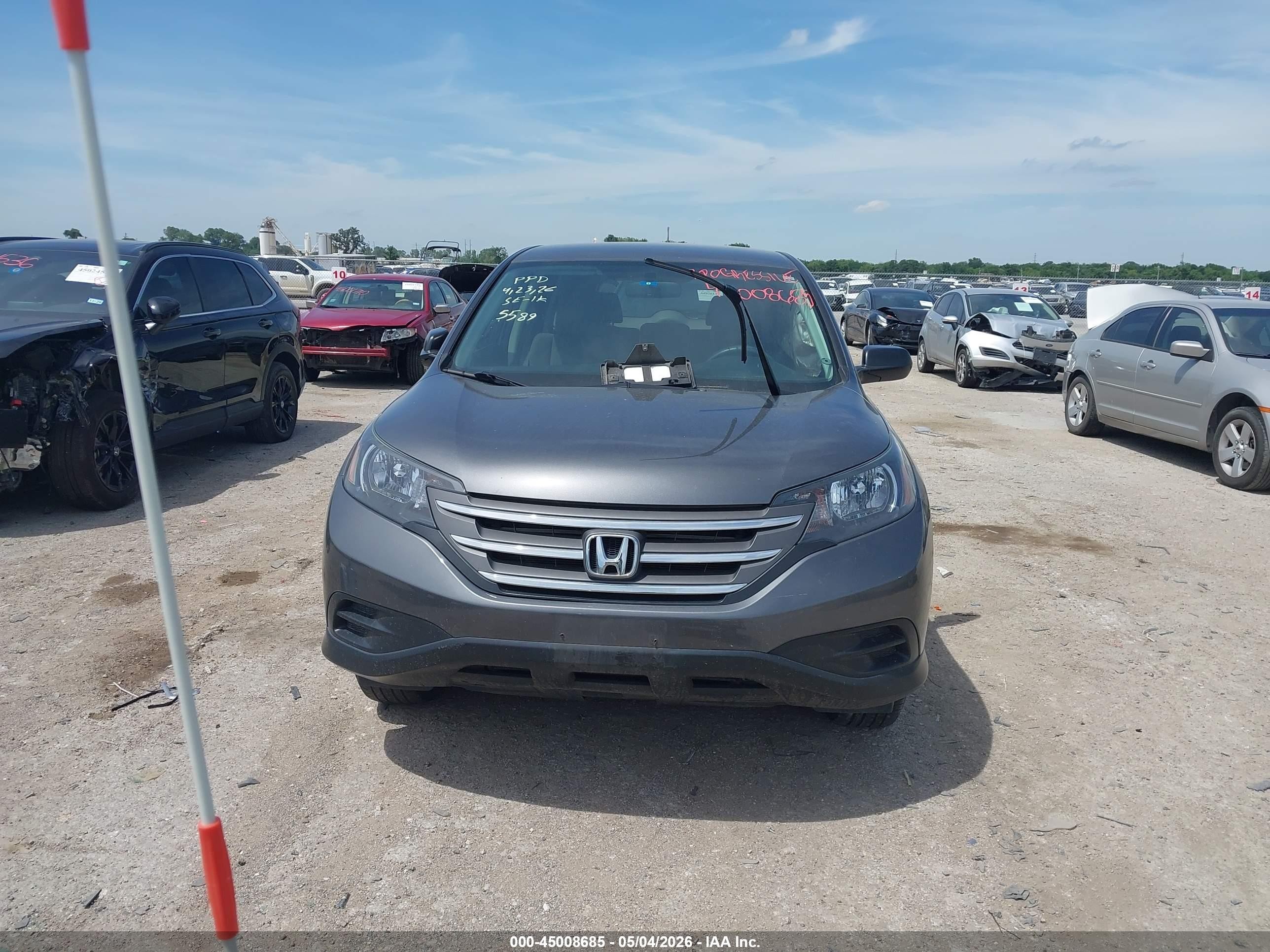 2013 Honda Cr-v Lx Gray vin: 2HKRM3H3XDH515589