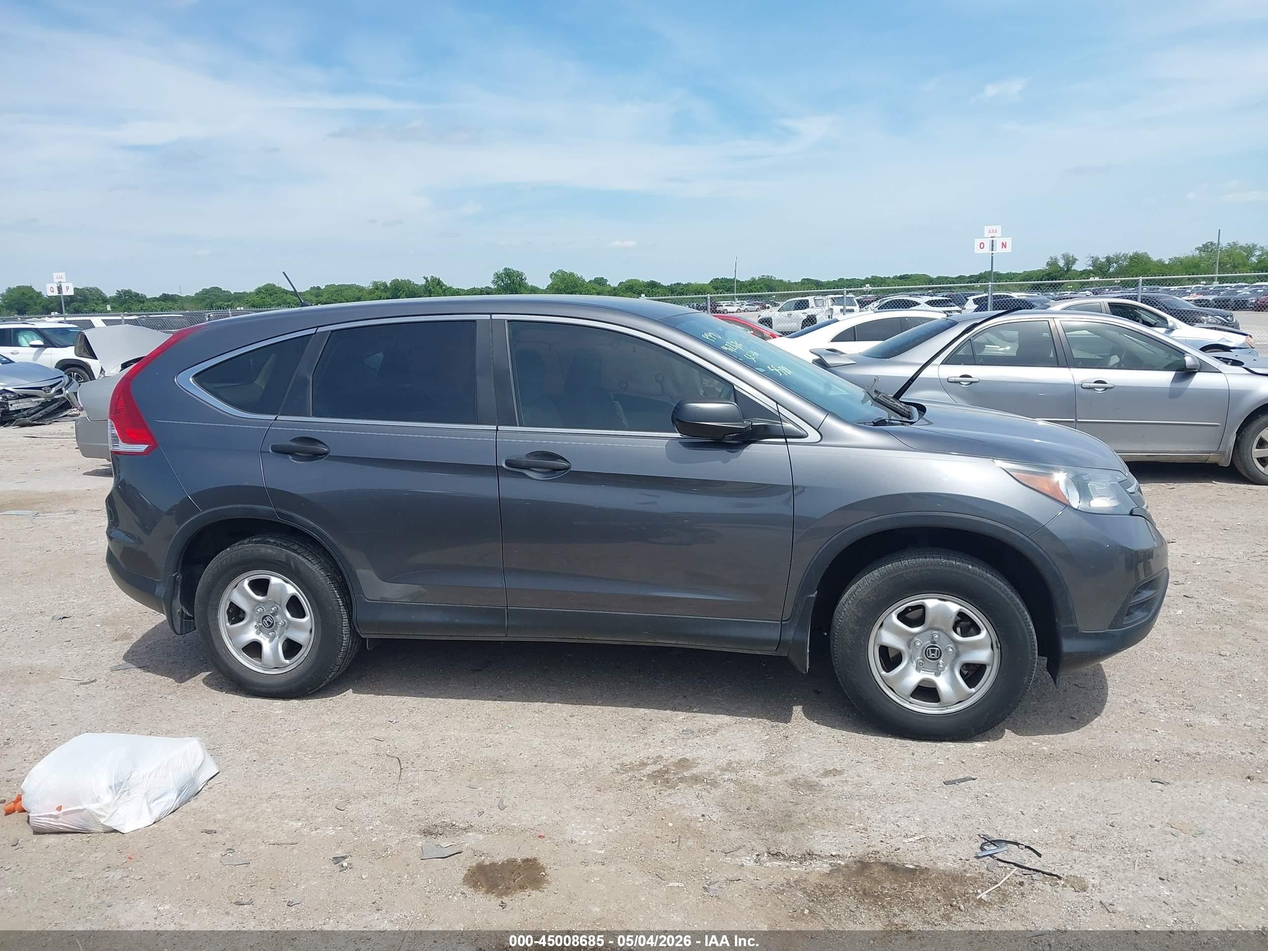 2013 Honda Cr-v Lx Gray vin: 2HKRM3H3XDH515589