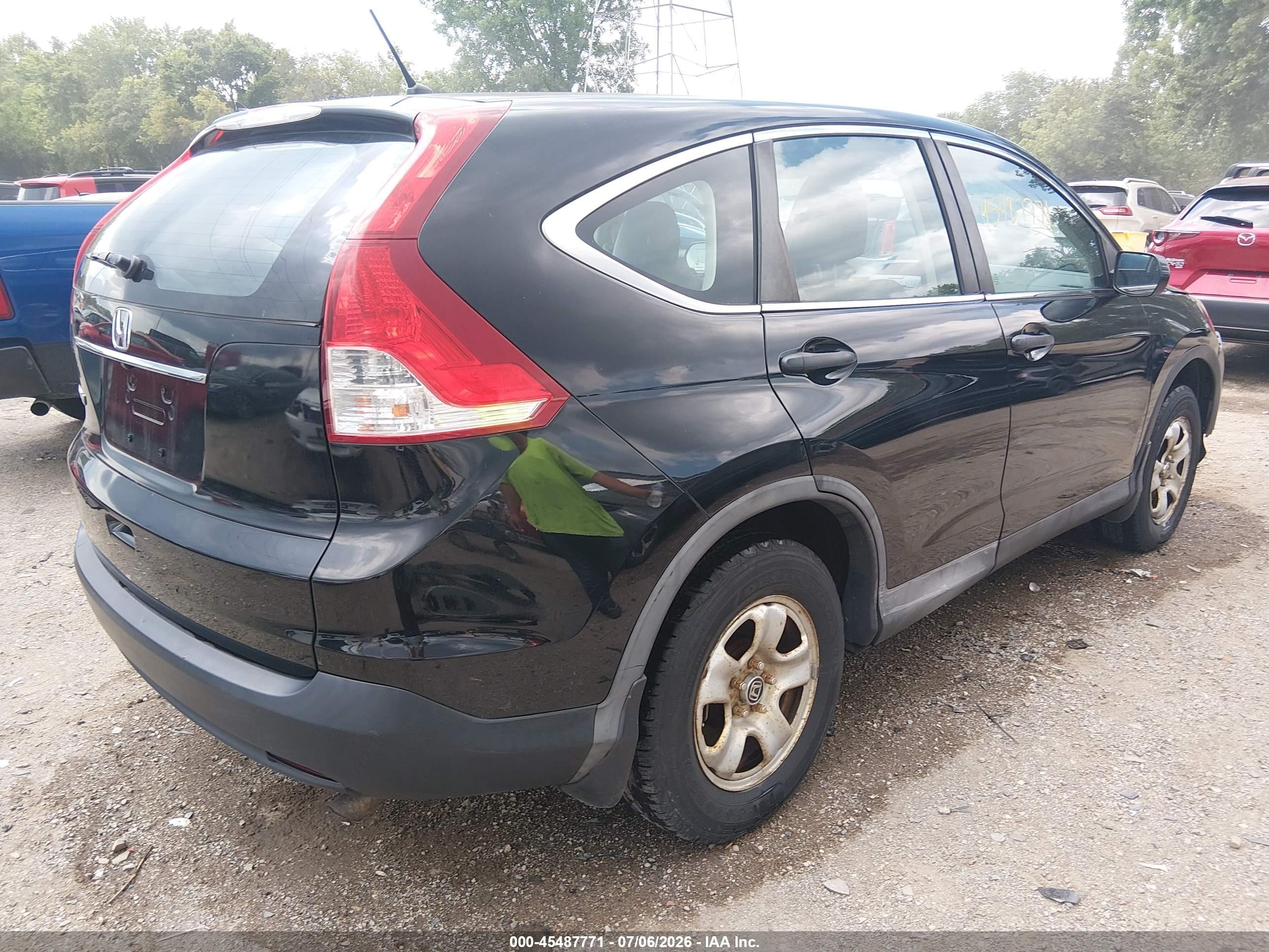 2013 Honda Cr-v Lx Black vin: 2HKRM3H3XDH520968