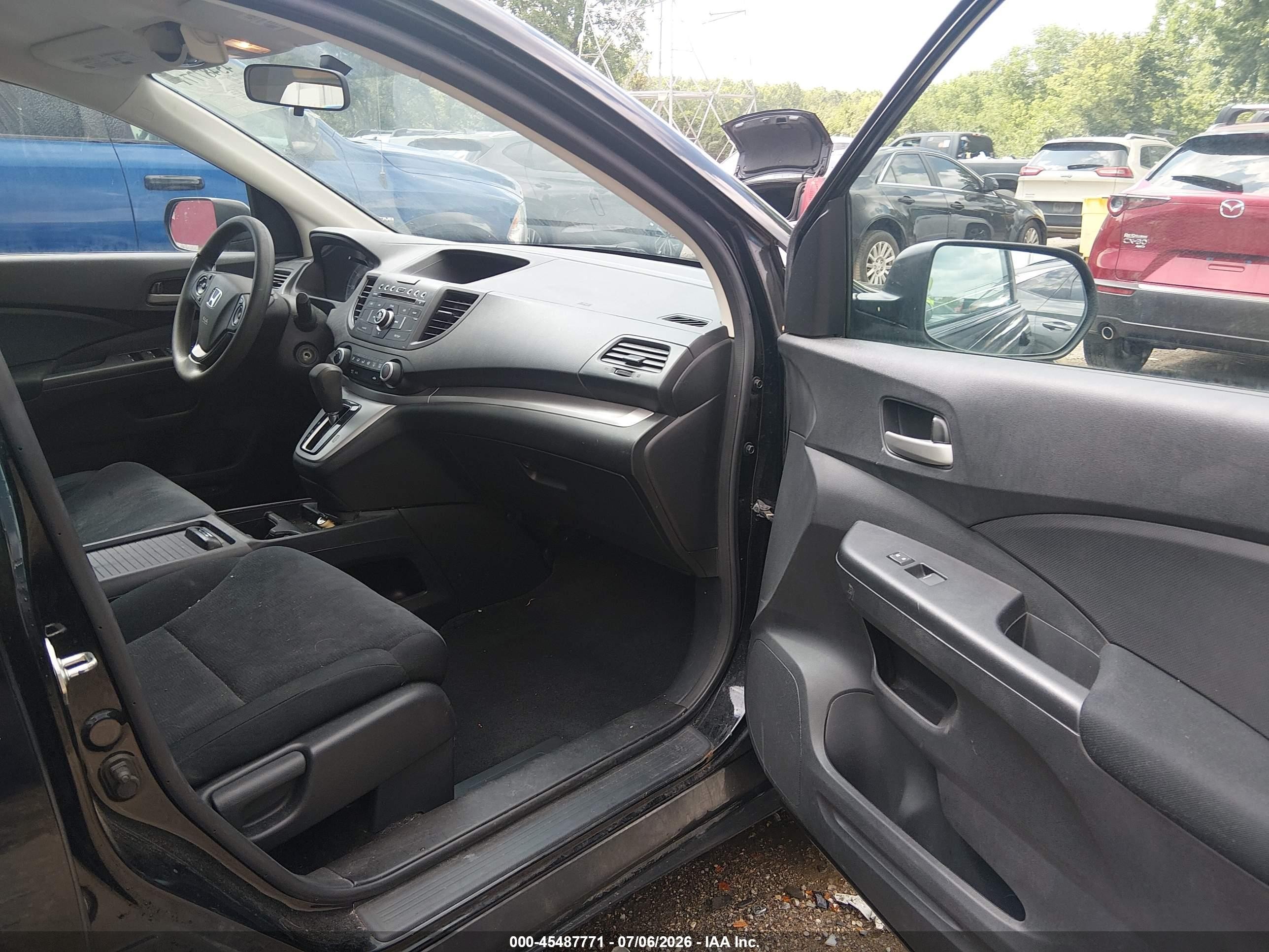 2013 Honda Cr-v Lx Black vin: 2HKRM3H3XDH520968