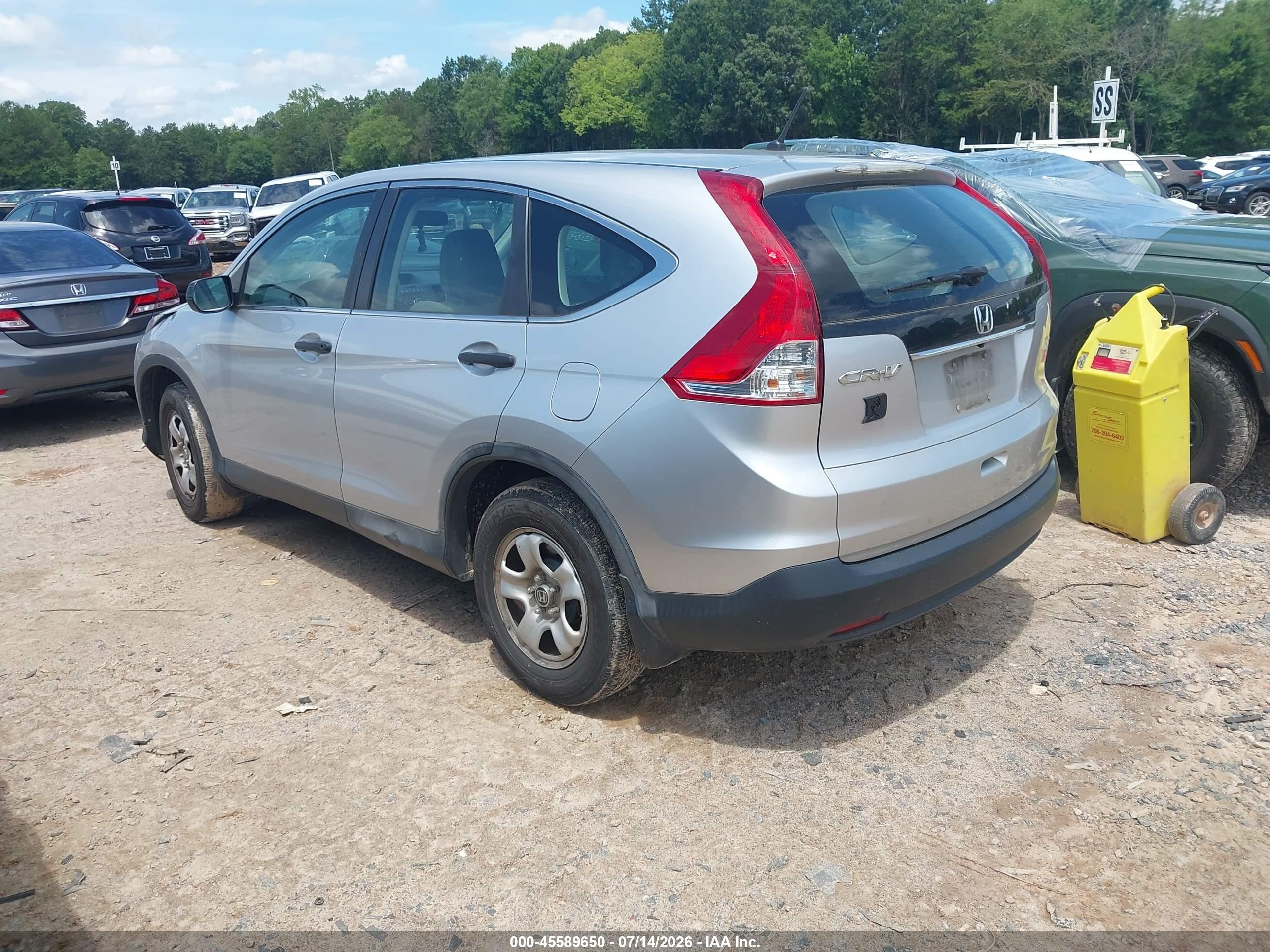2014 Honda Cr-v Lx Silver vin: 2HKRM3H3XEH566477