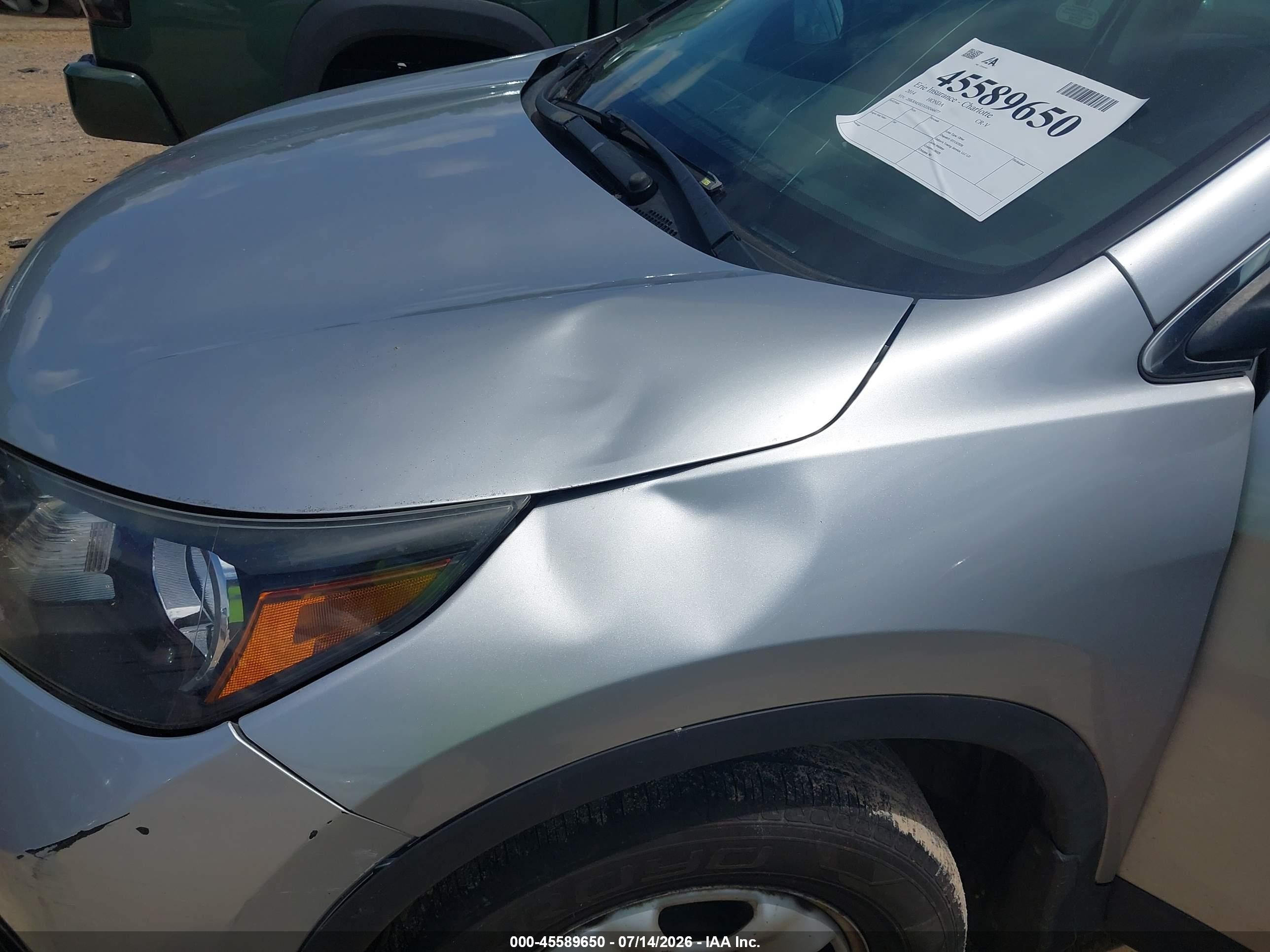 2014 Honda Cr-v Lx Silver vin: 2HKRM3H3XEH566477