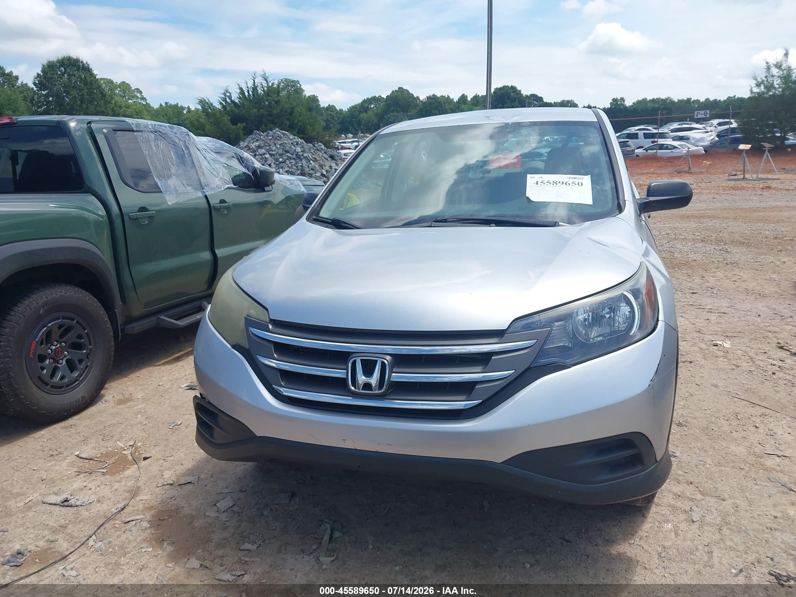 2014 Honda Cr-v Lx Silver vin: 2HKRM3H3XEH566477