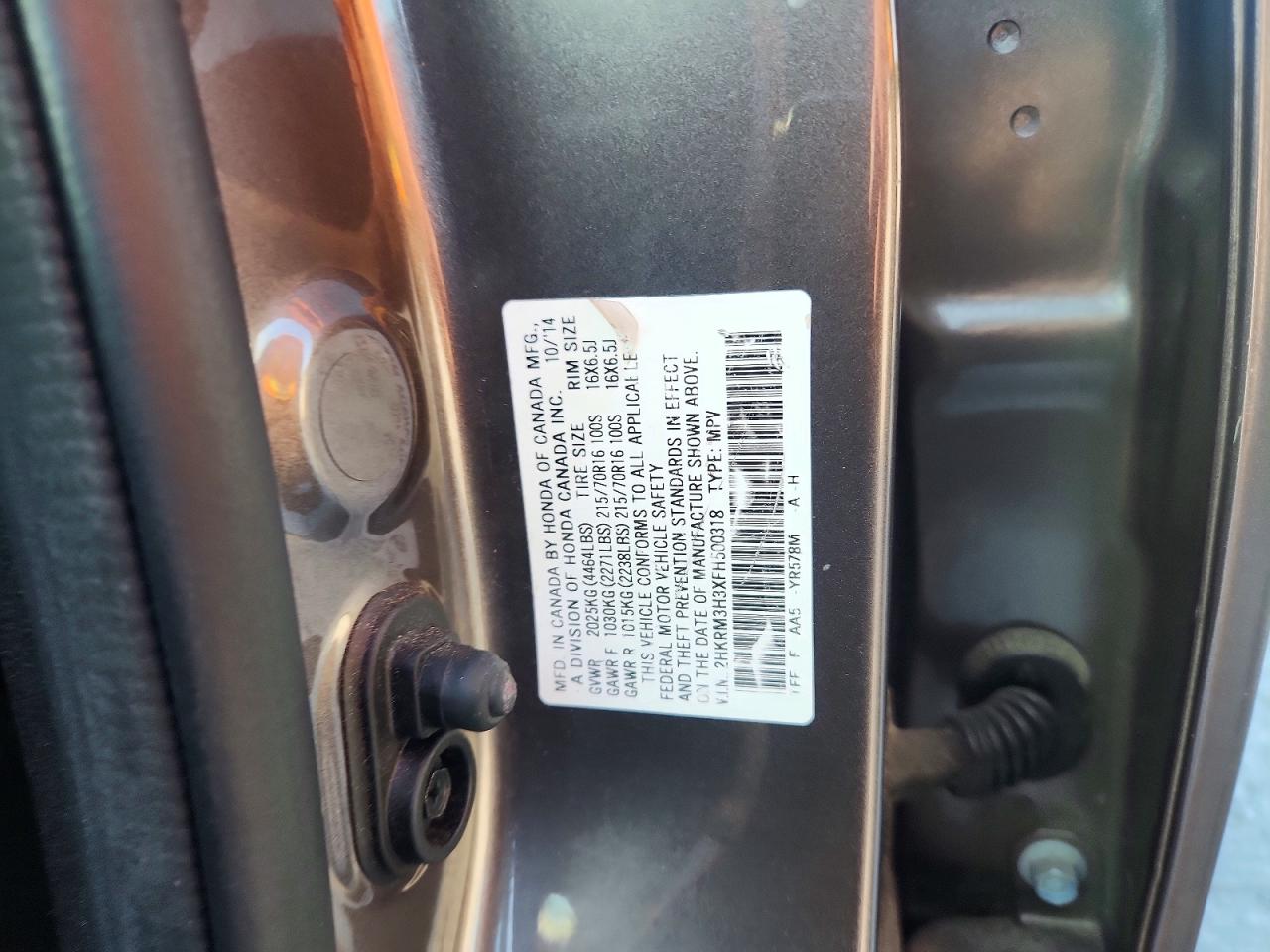 2015 Honda Cr-v Lx Gray vin: 2HKRM3H3XFH500318