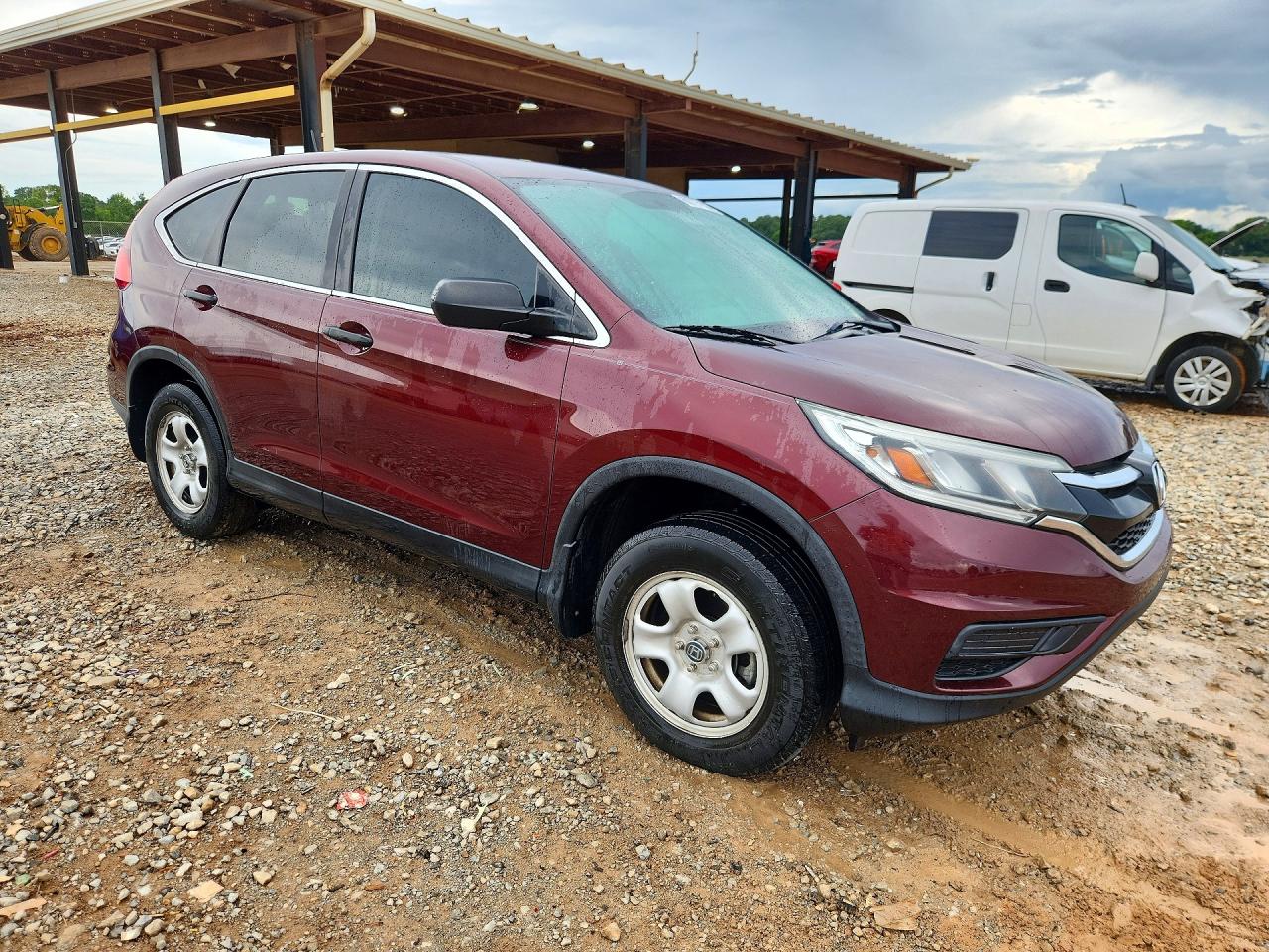 2015 Honda Cr-v Lx Burgundy vin: 2HKRM3H3XFH516938