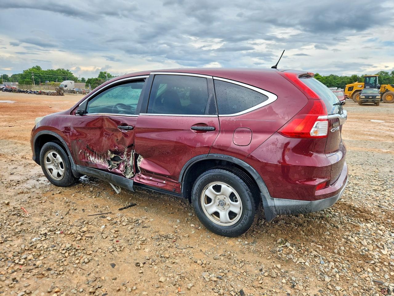 2015 Honda Cr-v Lx Burgundy vin: 2HKRM3H3XFH516938