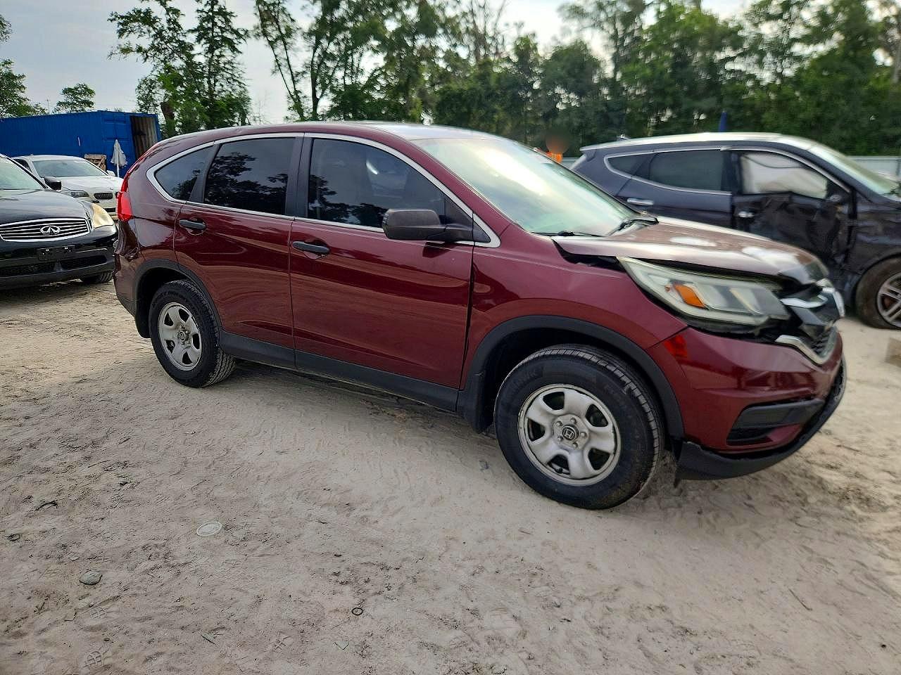 2015 Honda Cr-v Lx Burgundy vin: 2HKRM3H3XFH546036