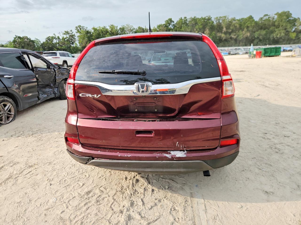 2015 Honda Cr-v Lx Burgundy vin: 2HKRM3H3XFH546036