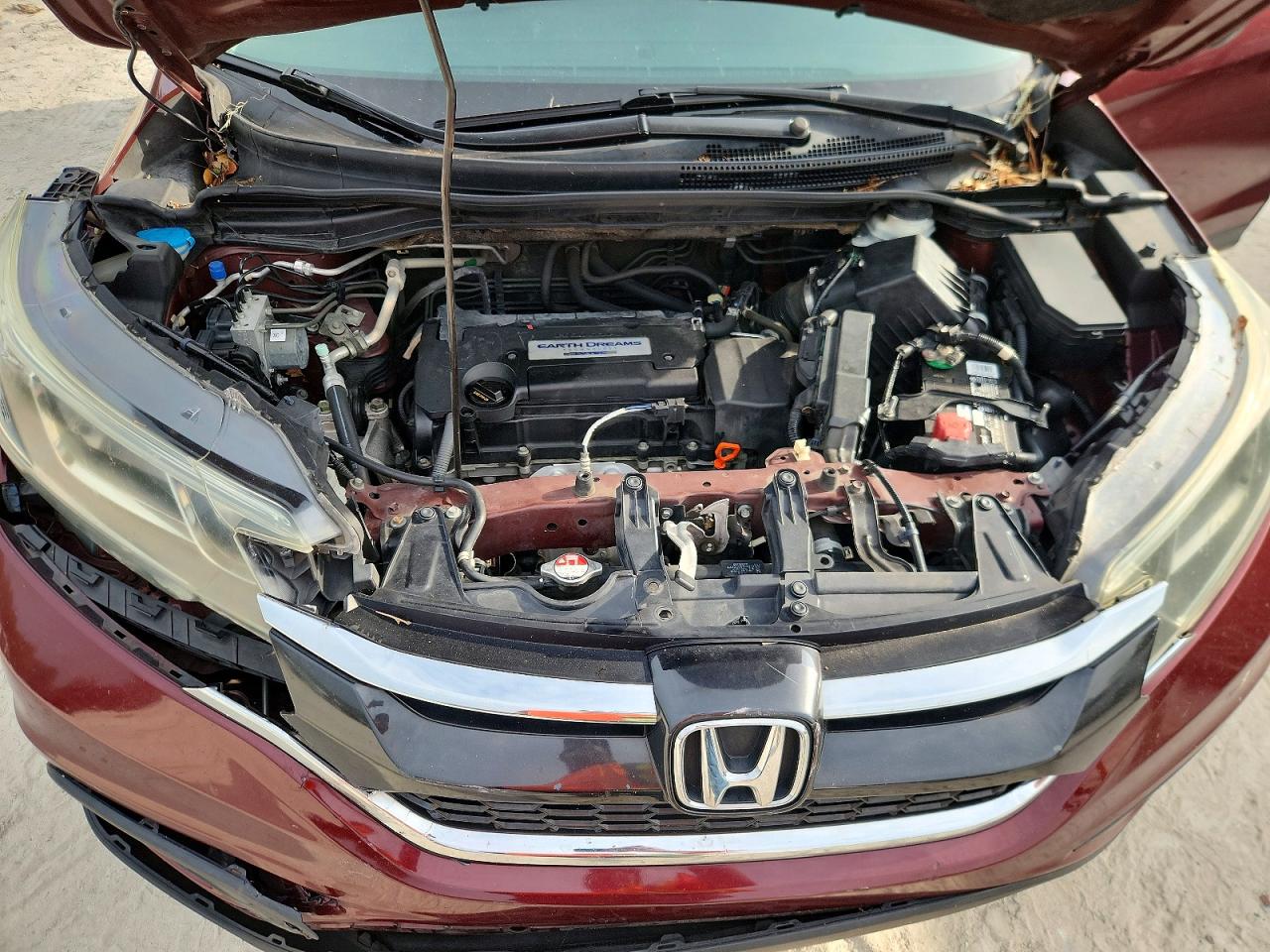2015 Honda Cr-v Lx Burgundy vin: 2HKRM3H3XFH546036