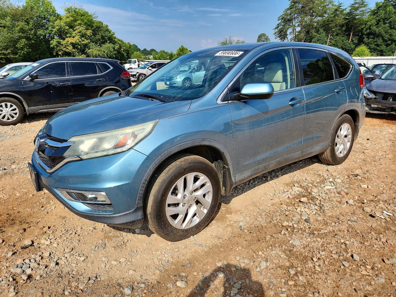2015 Honda Cr-v Ex Blue vin: 2HKRM3H50FH517243