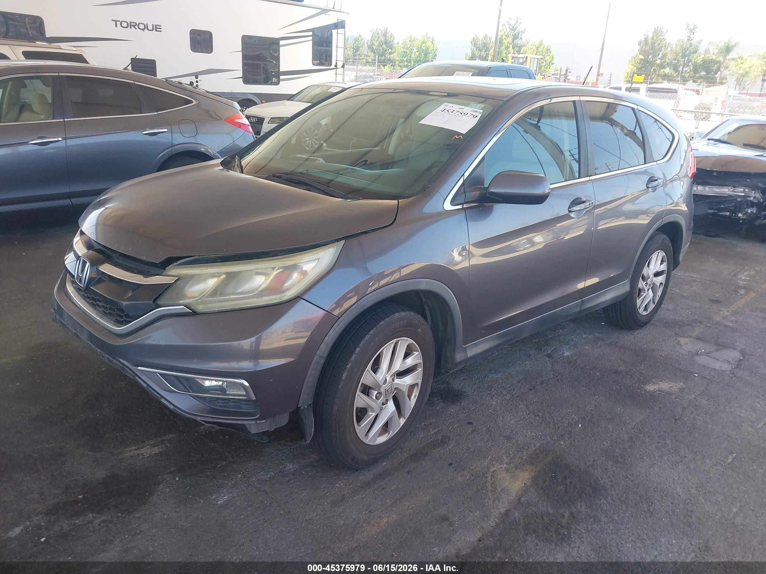 2015 Honda Cr-v Ex Gray vin: 2HKRM3H51FH526050
