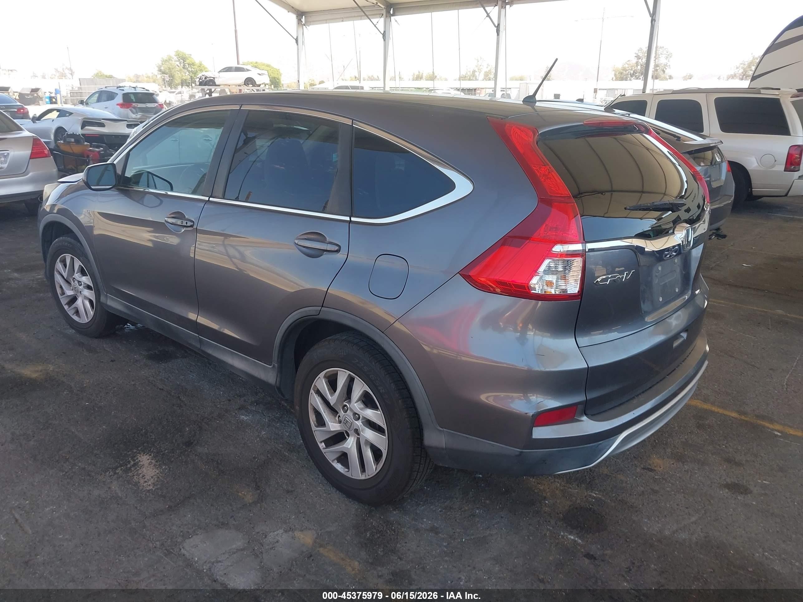 2015 Honda Cr-v Ex Gray vin: 2HKRM3H51FH526050