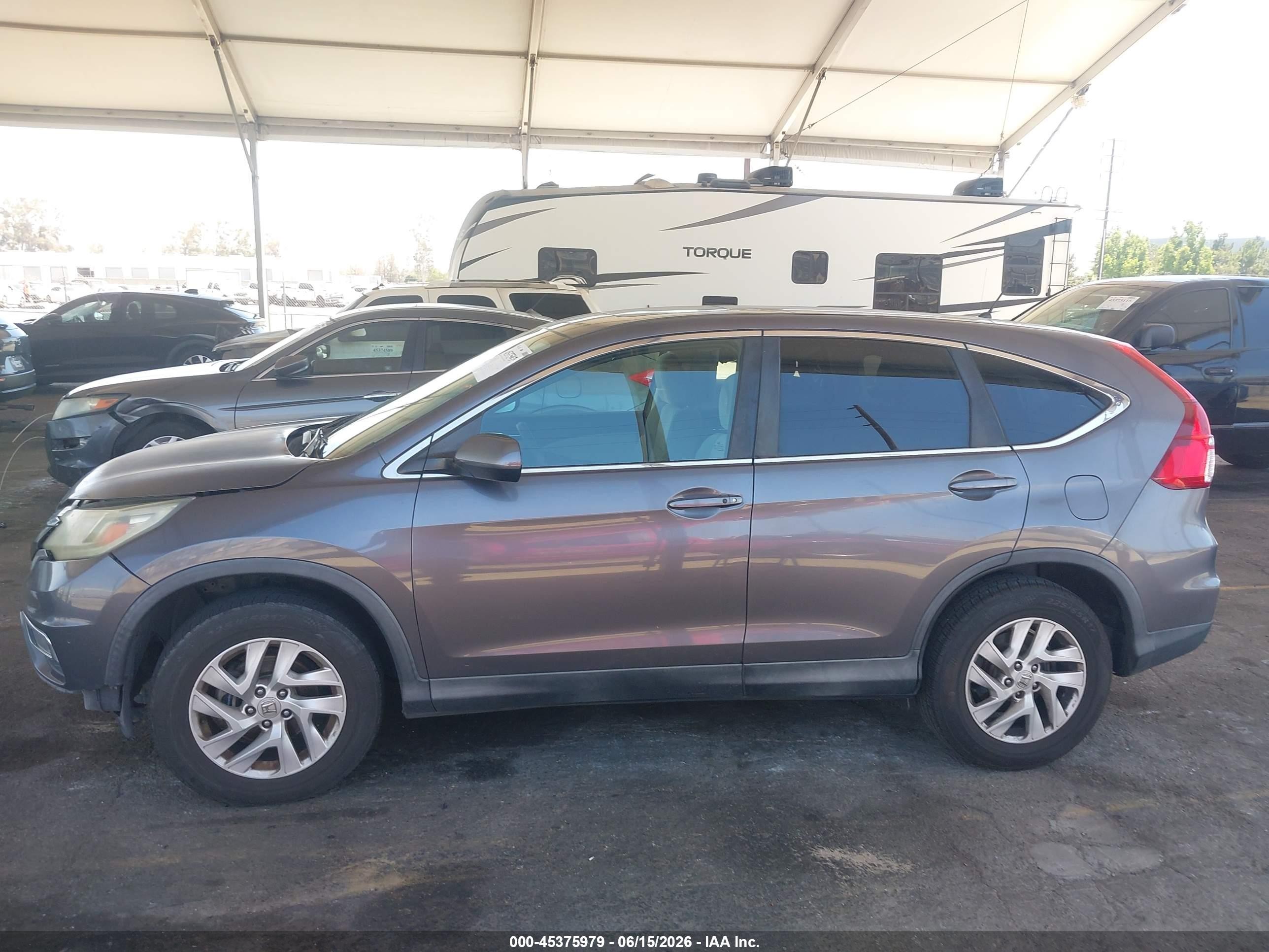 2015 Honda Cr-v Ex Gray vin: 2HKRM3H51FH526050