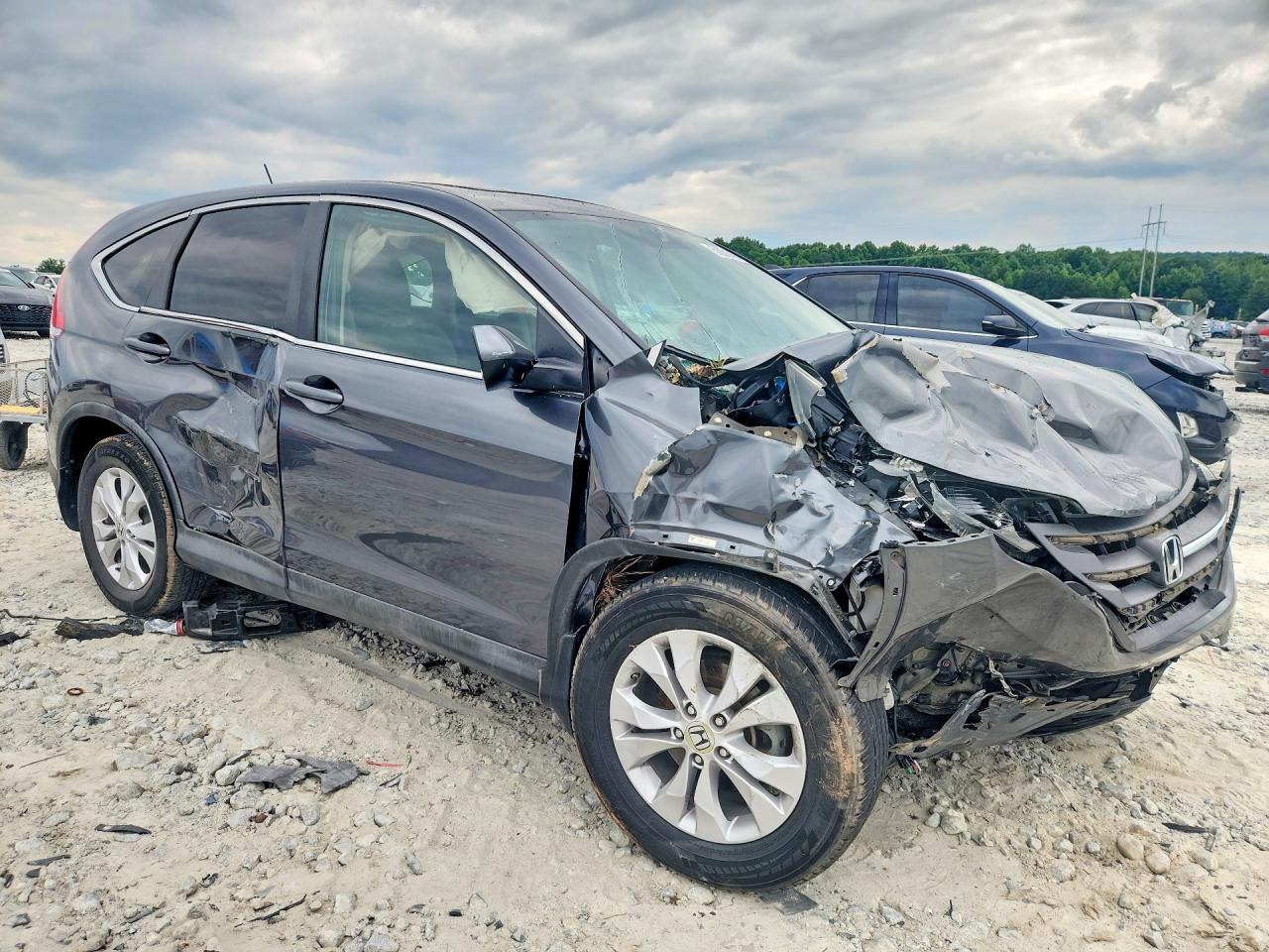 2013 Honda Cr-v Ex Gray vin: 2HKRM3H52DH507407