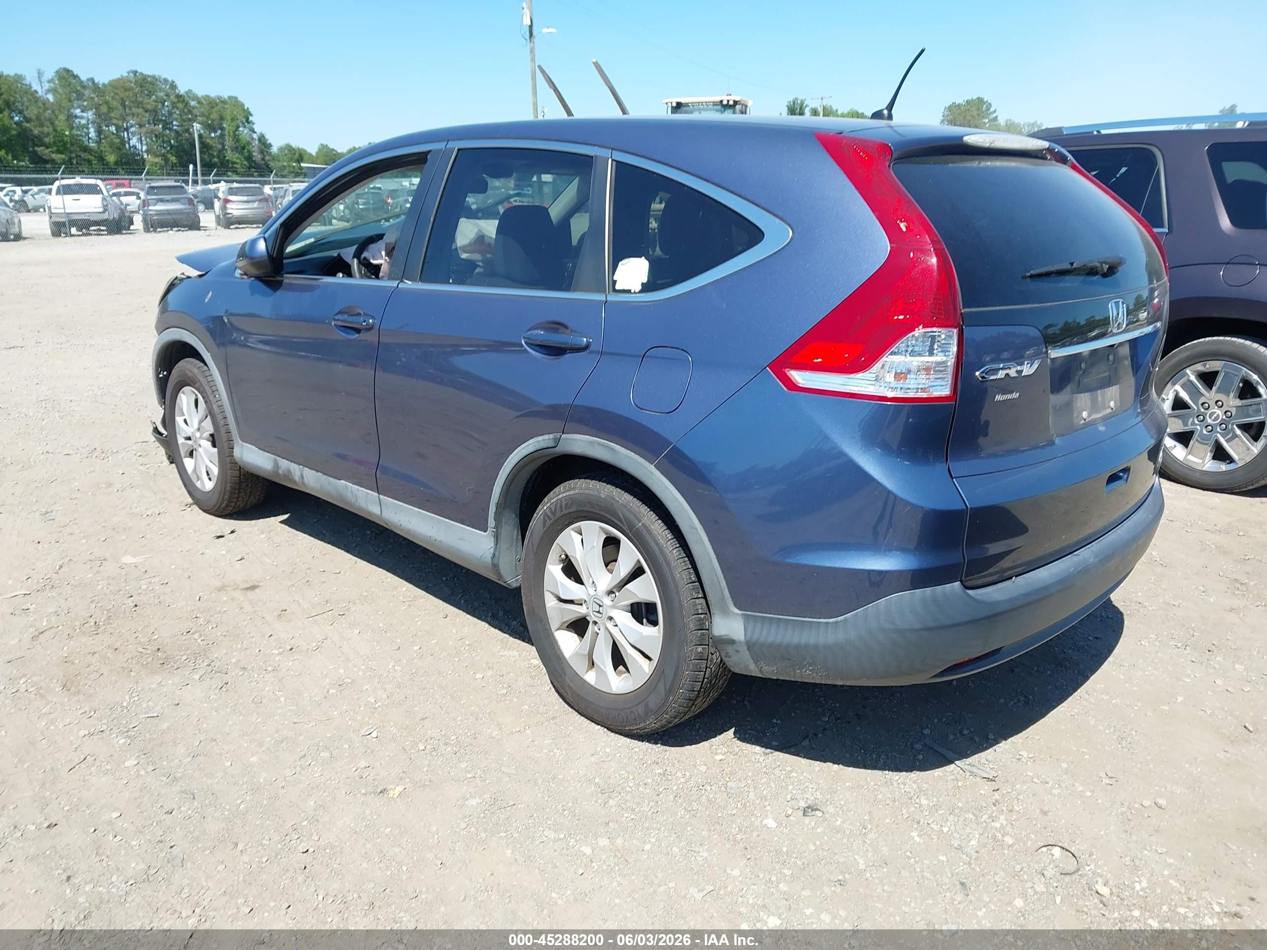 2013 Honda Cr-v Ex Blue vin: 2HKRM3H52DH512882