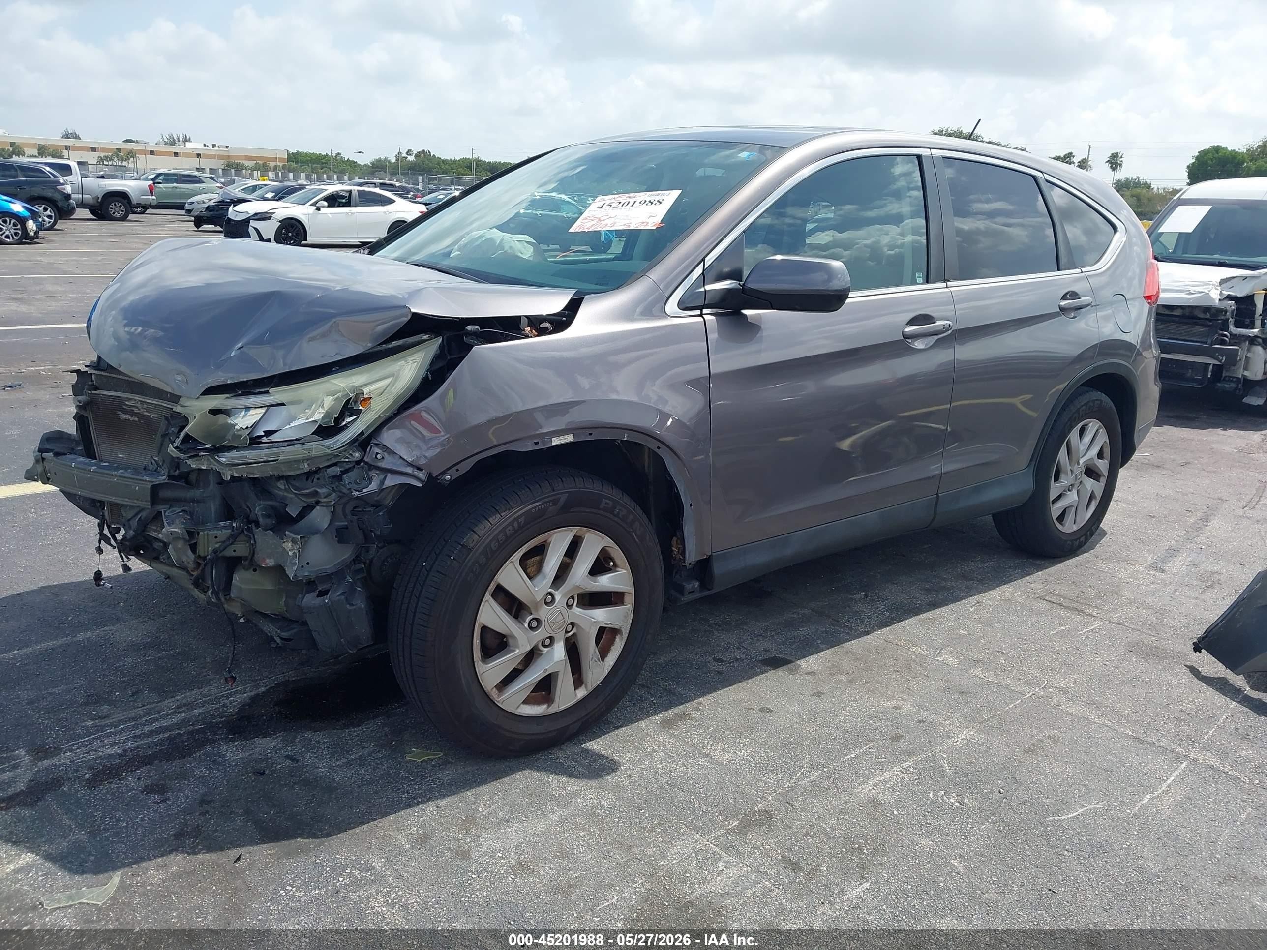 2015 Honda Cr-v Ex Серый vin: 2HKRM3H52FH523836