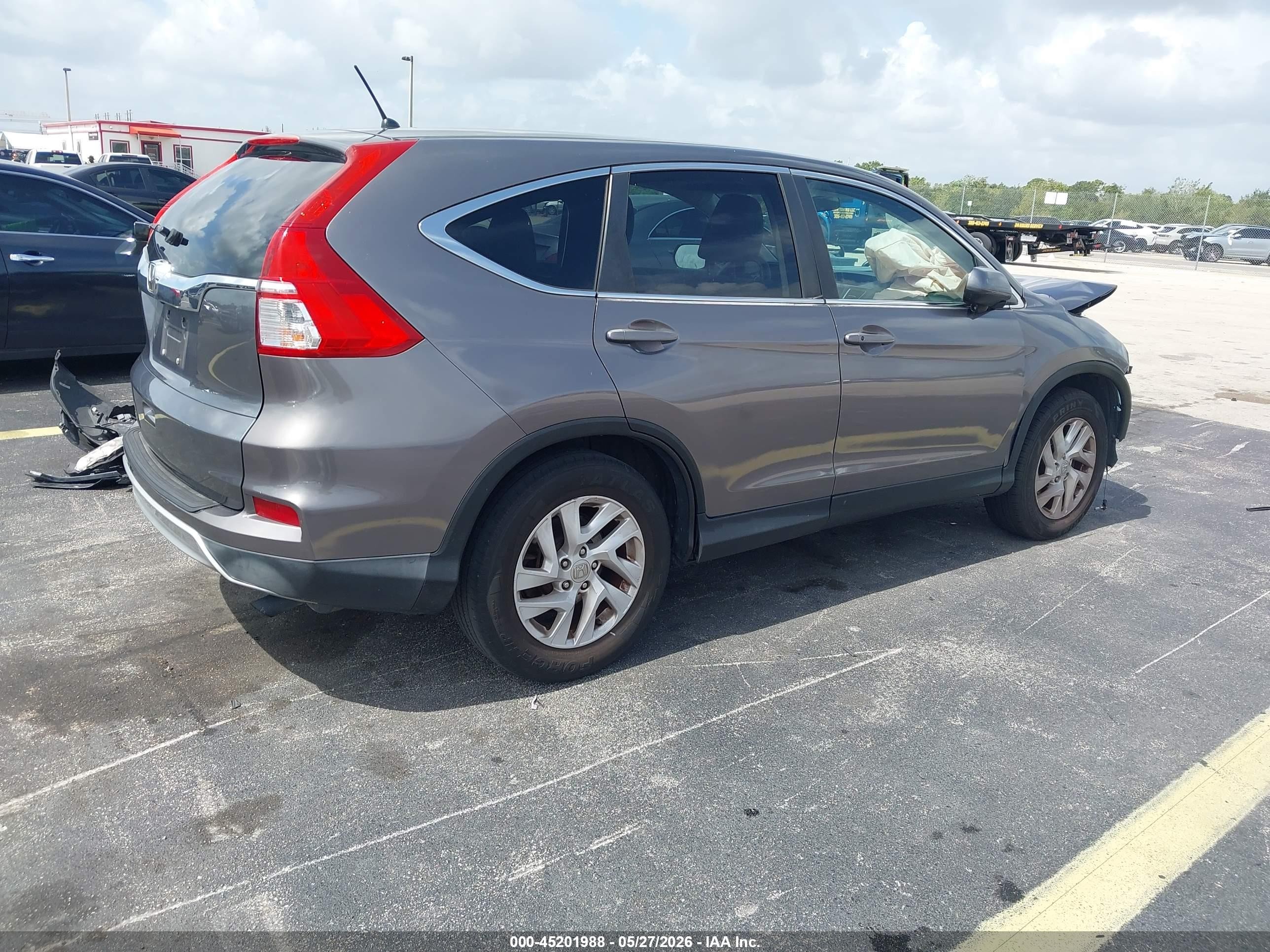 2015 Honda Cr-v Ex Серый vin: 2HKRM3H52FH523836