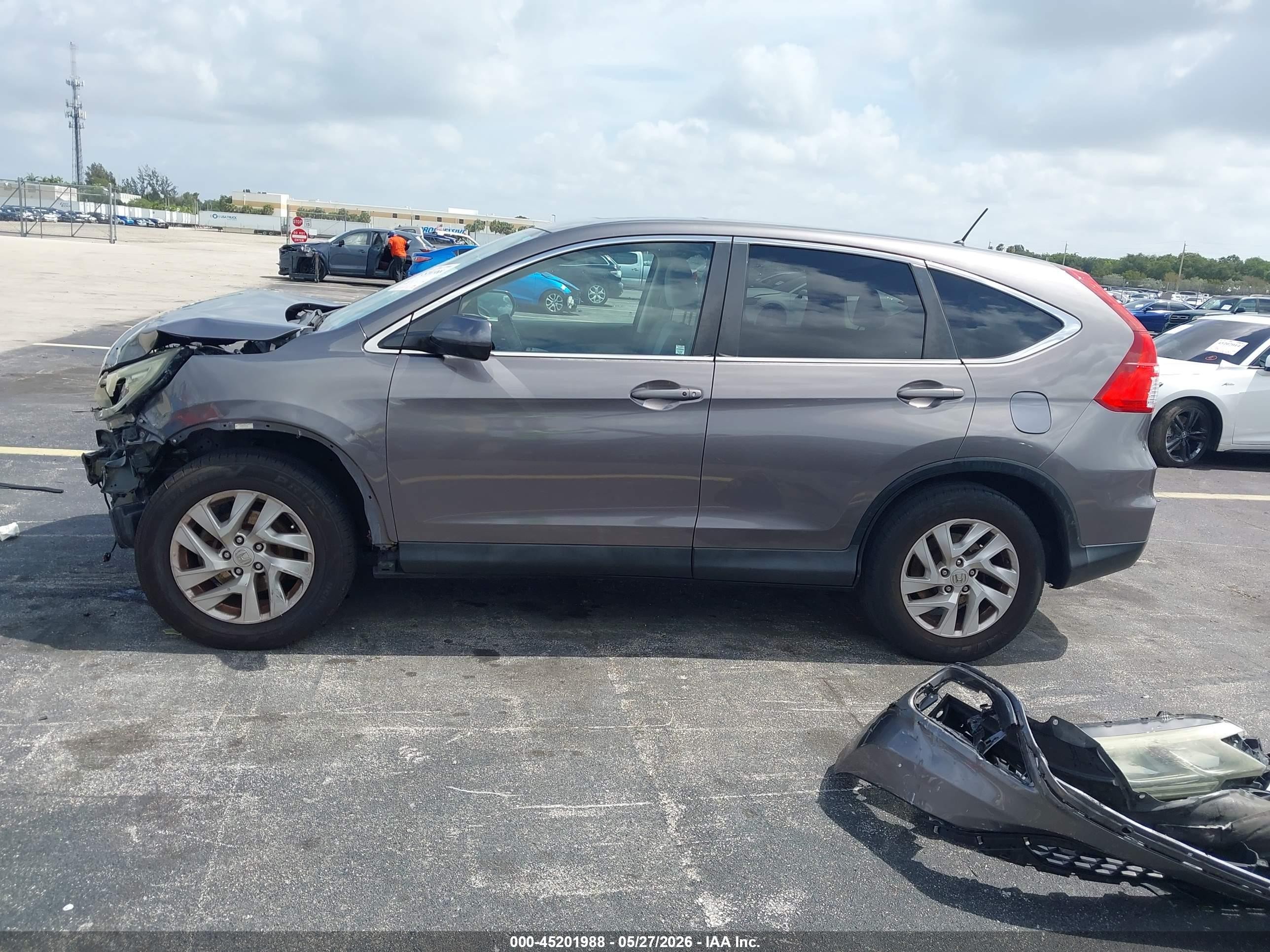 2015 Honda Cr-v Ex Серый vin: 2HKRM3H52FH523836