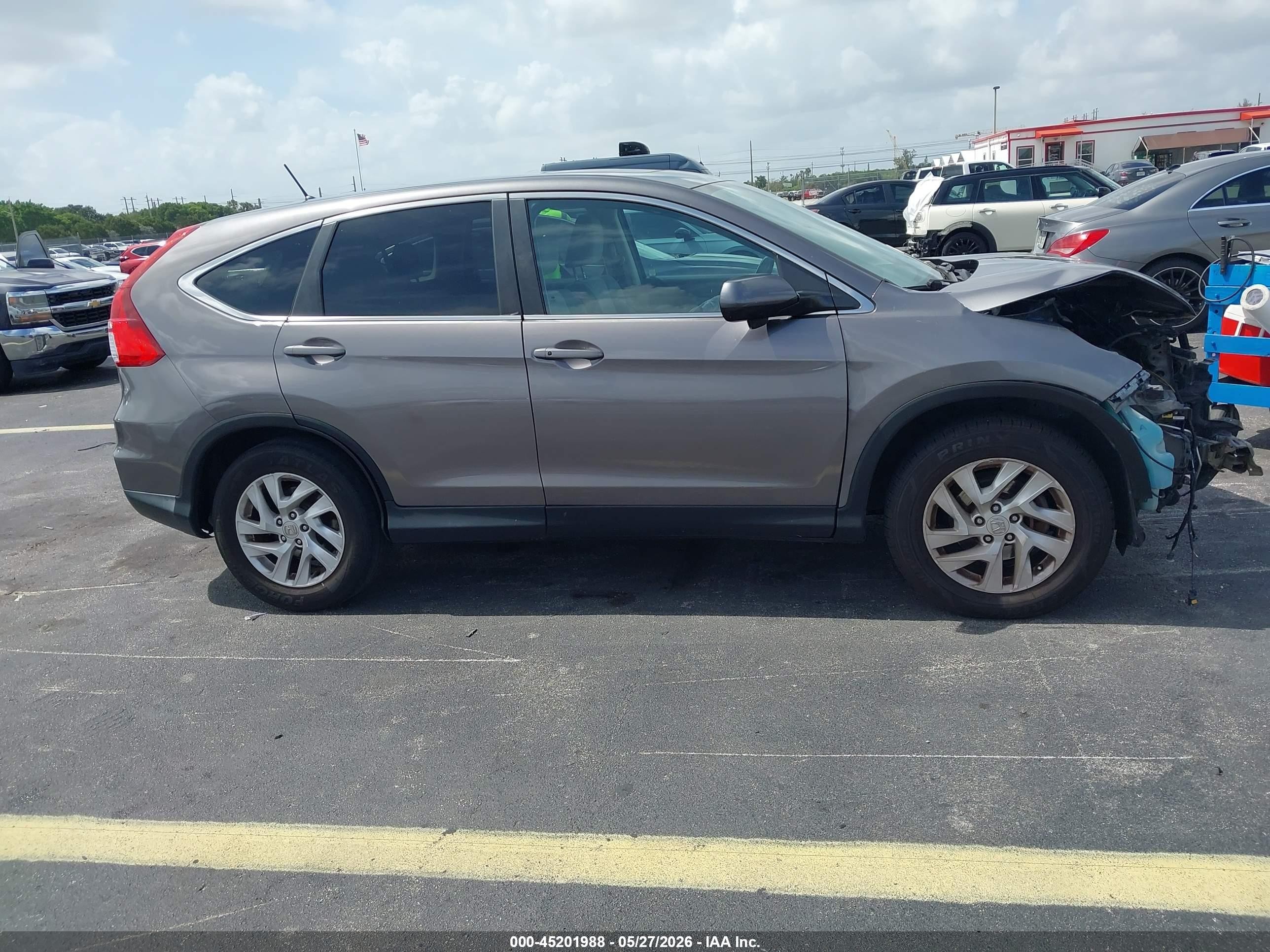2015 Honda Cr-v Ex Серый vin: 2HKRM3H52FH523836