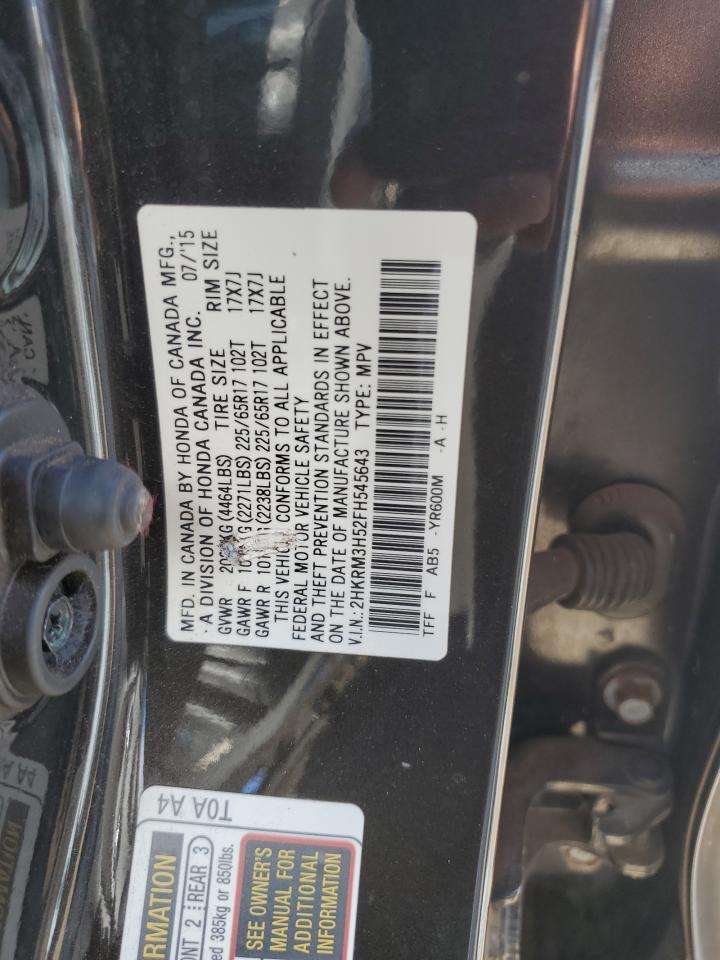 2015 Honda Cr-v Ex Black vin: 2HKRM3H52FH545643
