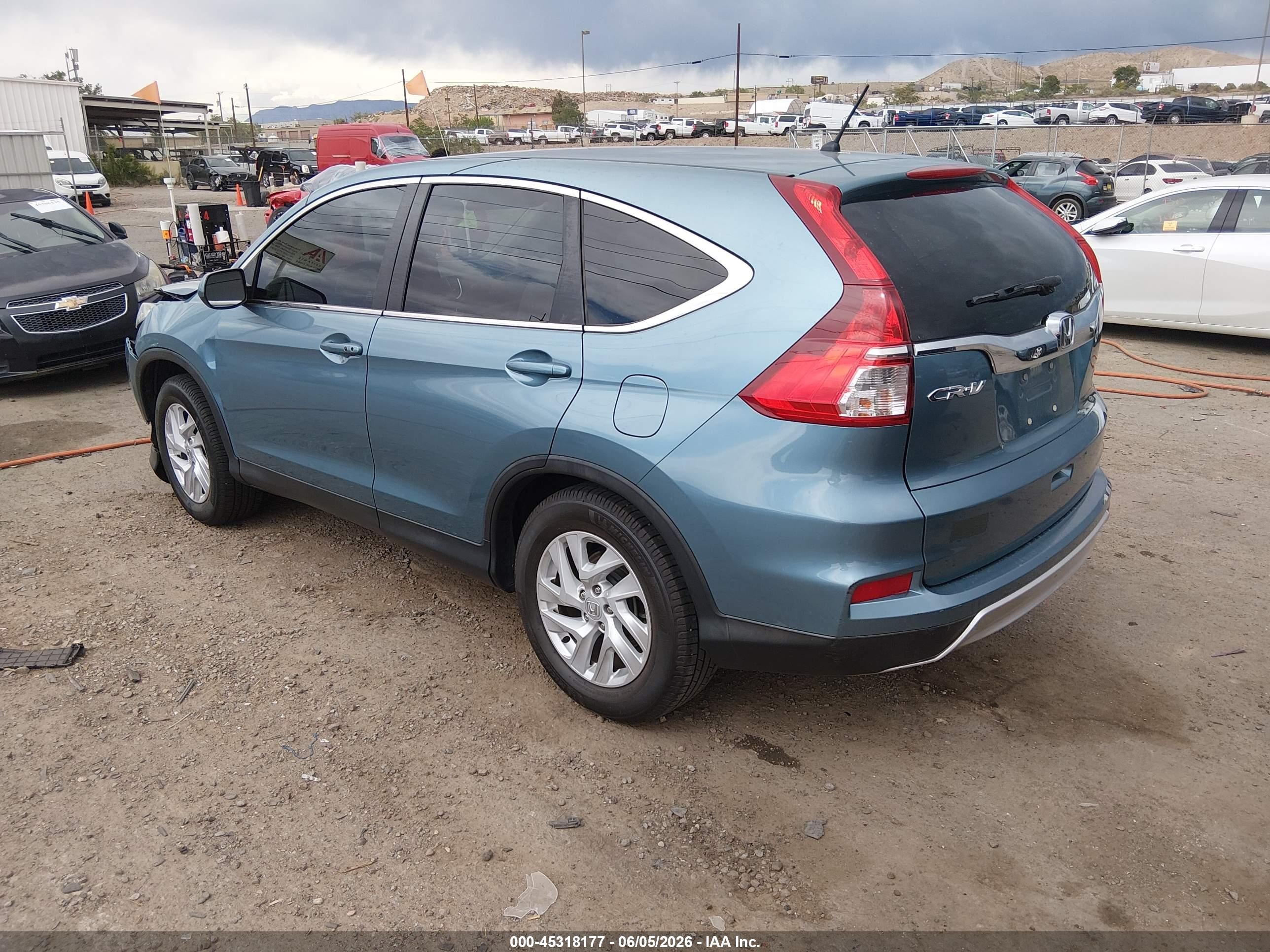 2015 Honda Cr-v Ex Blue vin: 2HKRM3H52FH556433