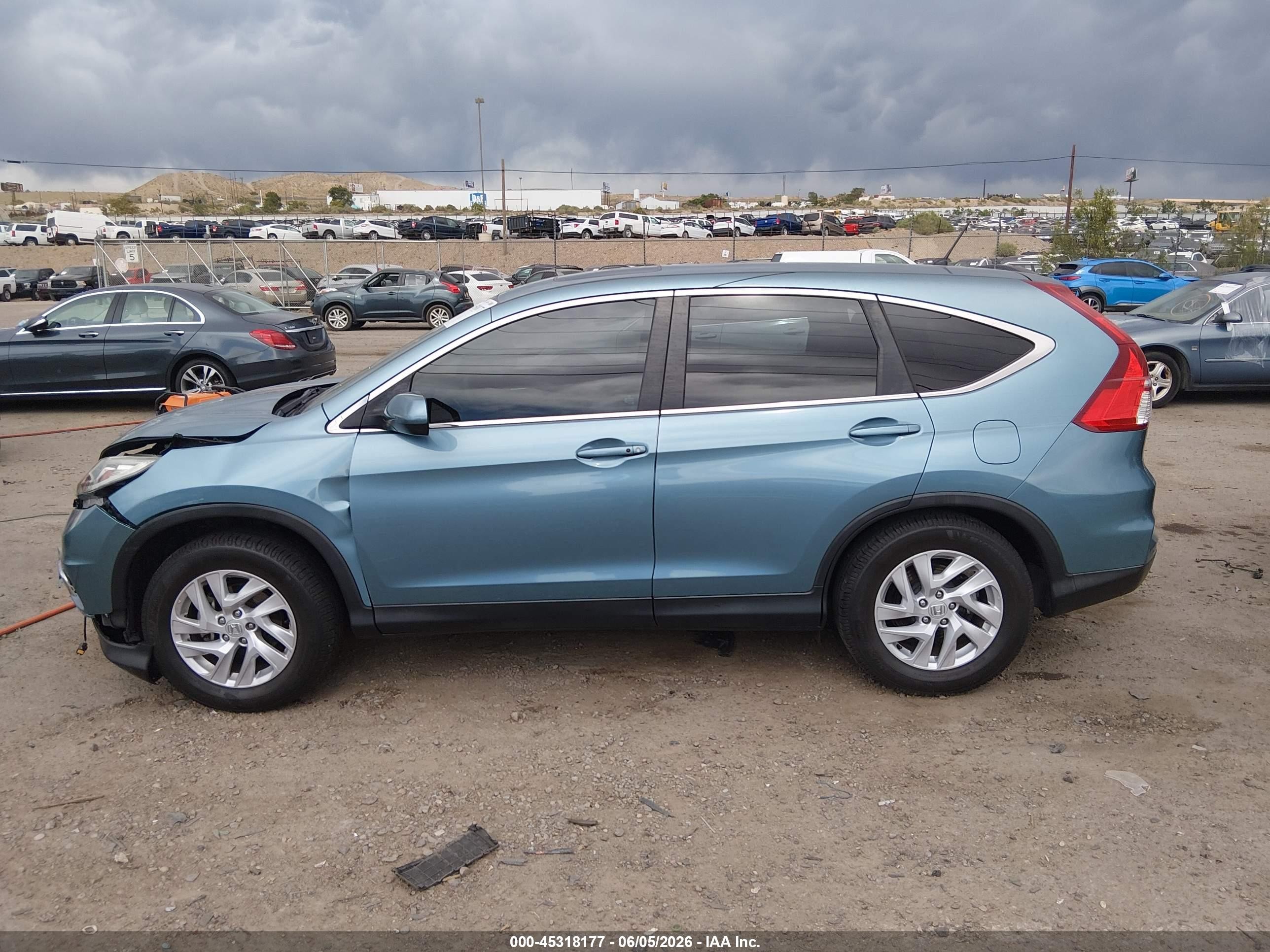 2015 Honda Cr-v Ex Blue vin: 2HKRM3H52FH556433