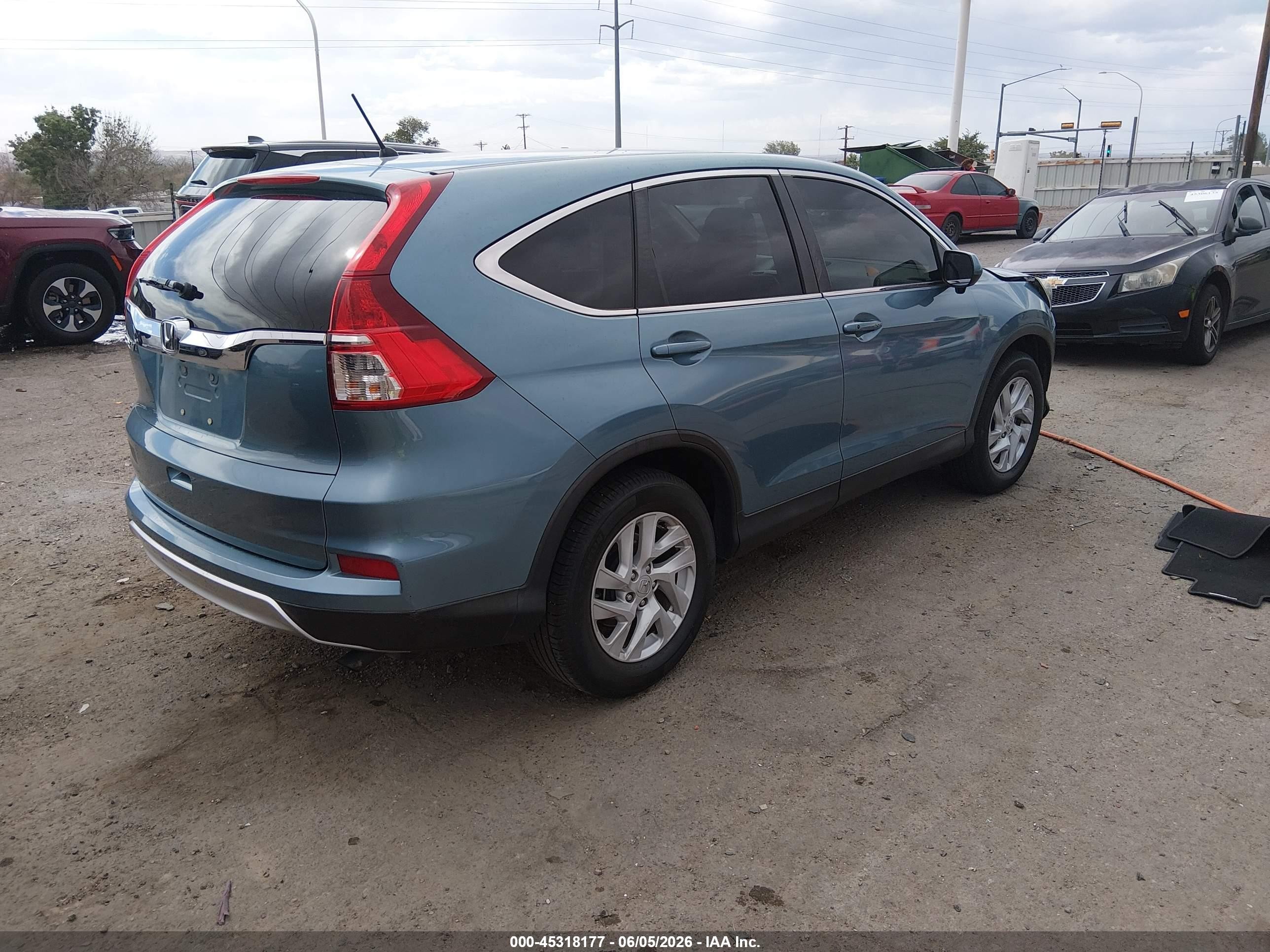 2015 Honda Cr-v Ex Blue vin: 2HKRM3H52FH556433