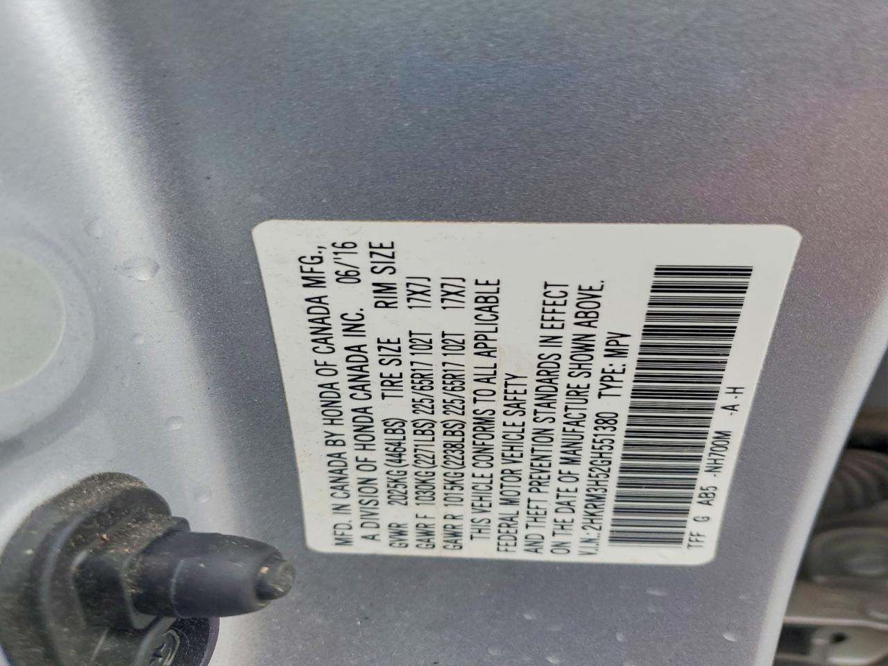 2016 Honda Cr-v Ex Серебряный vin: 2HKRM3H52GH551380