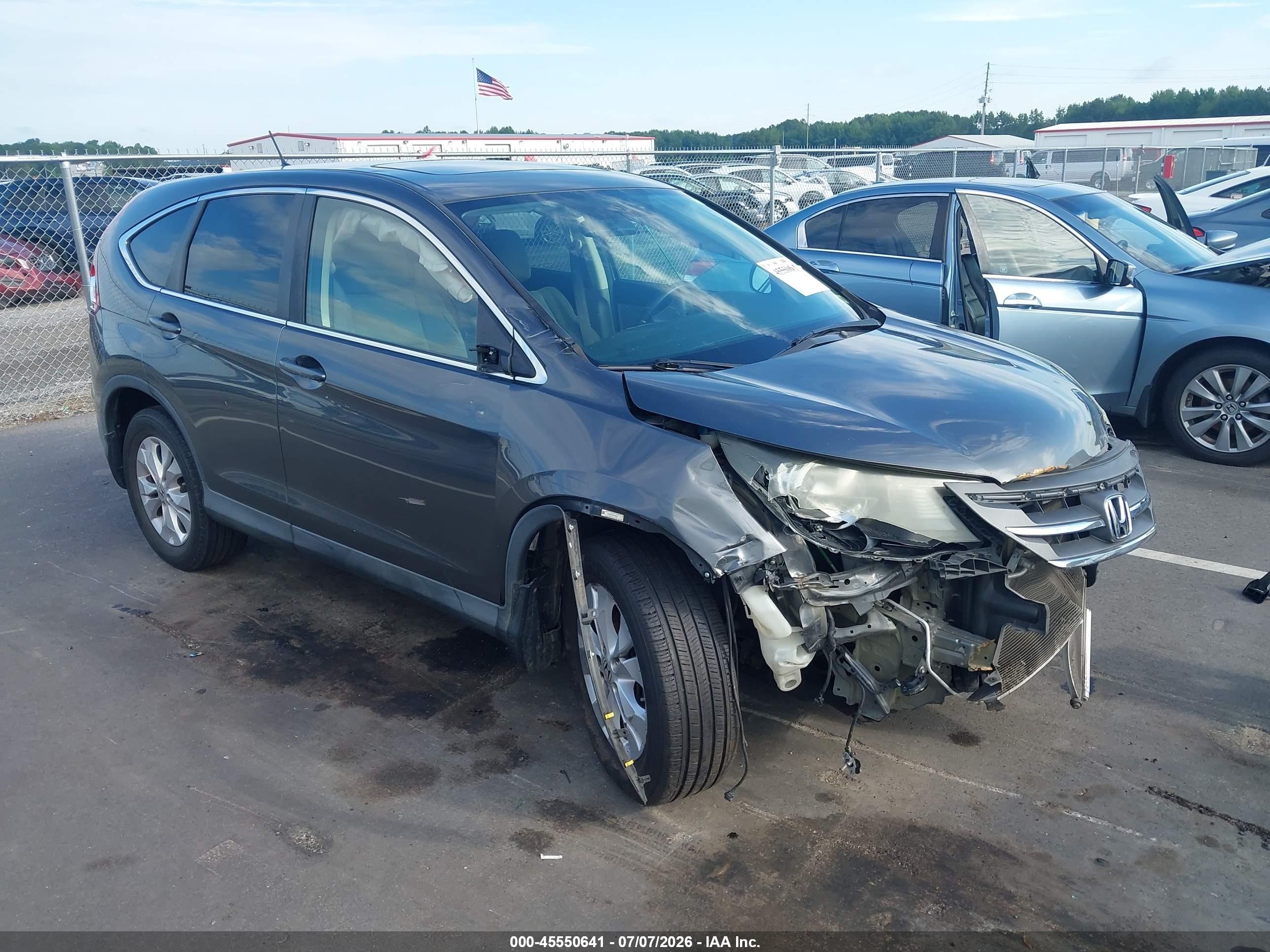 2013 Honda Cr-v Ex Gray vin: 2HKRM3H53DH509246