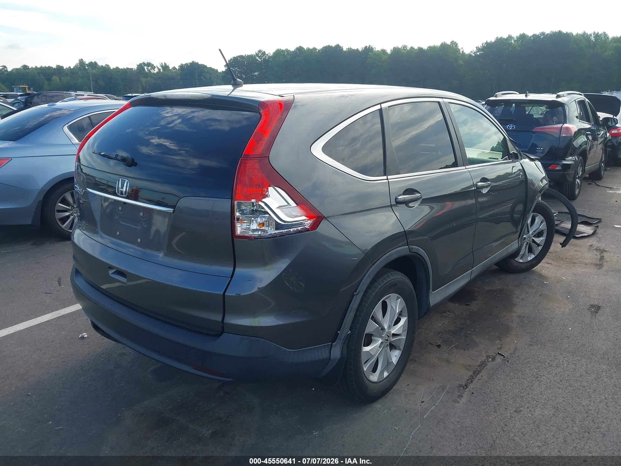 2013 Honda Cr-v Ex Gray vin: 2HKRM3H53DH509246