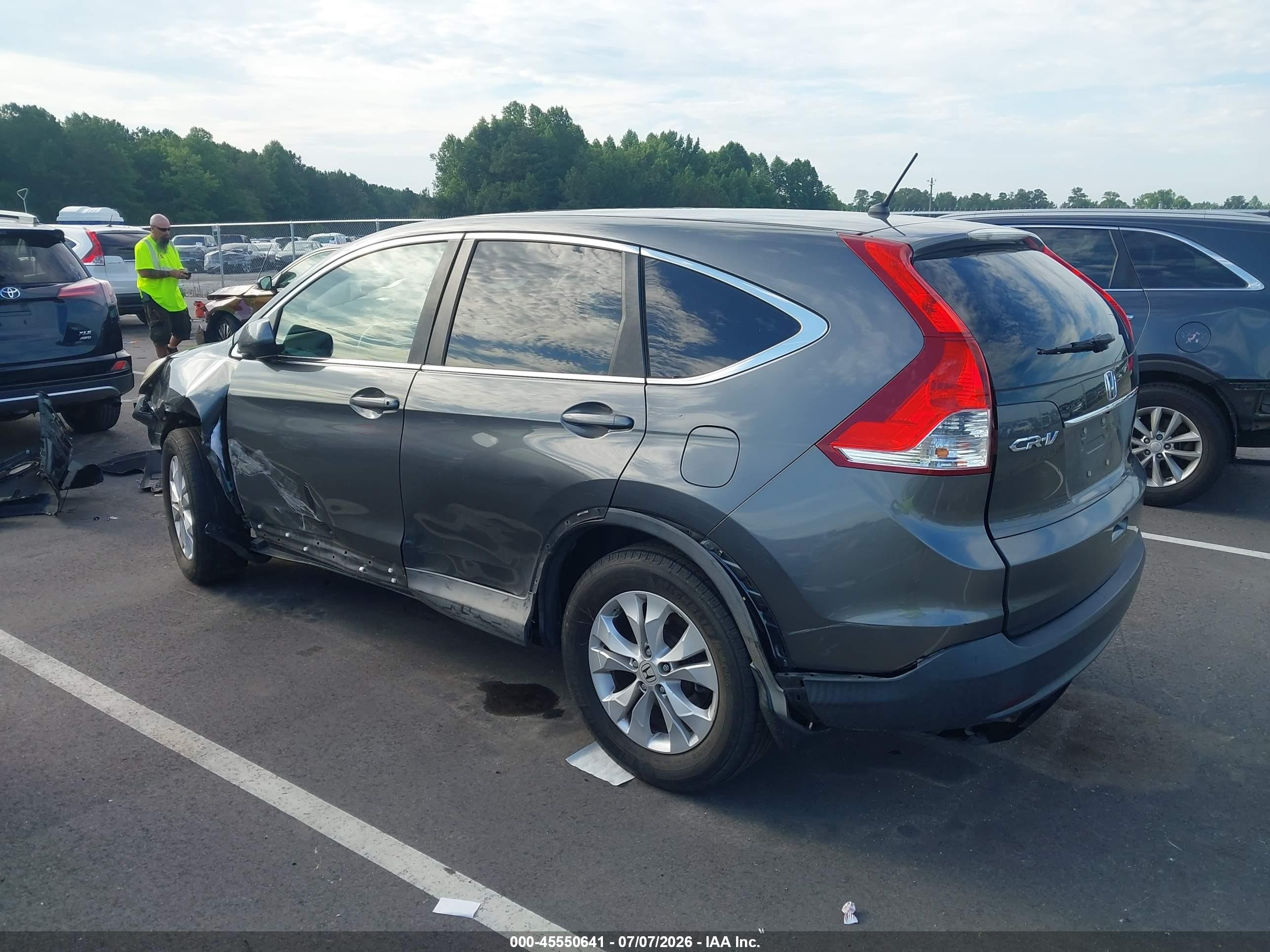 2013 Honda Cr-v Ex Gray vin: 2HKRM3H53DH509246