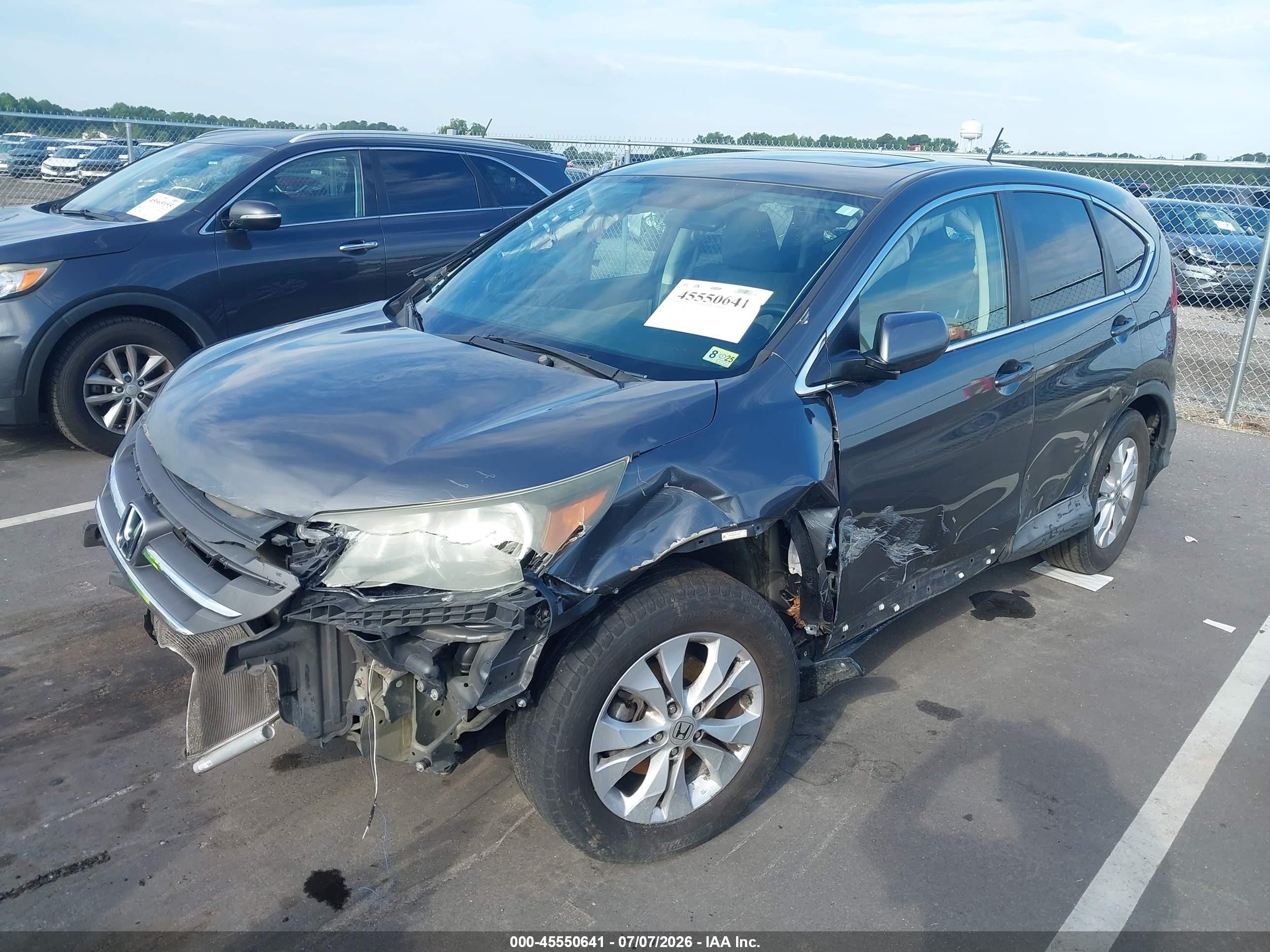 2013 Honda Cr-v Ex Gray vin: 2HKRM3H53DH509246