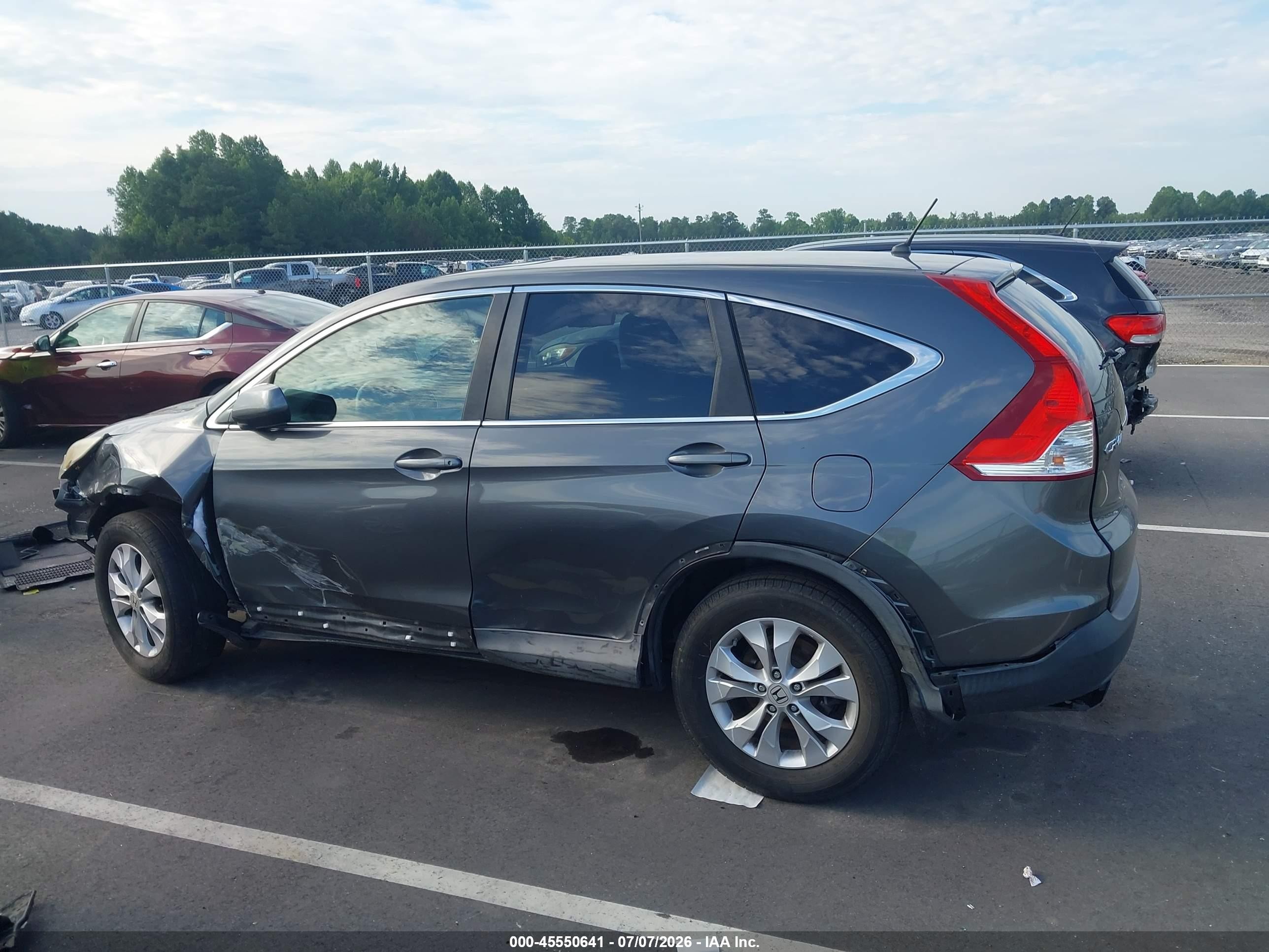 2013 Honda Cr-v Ex Gray vin: 2HKRM3H53DH509246
