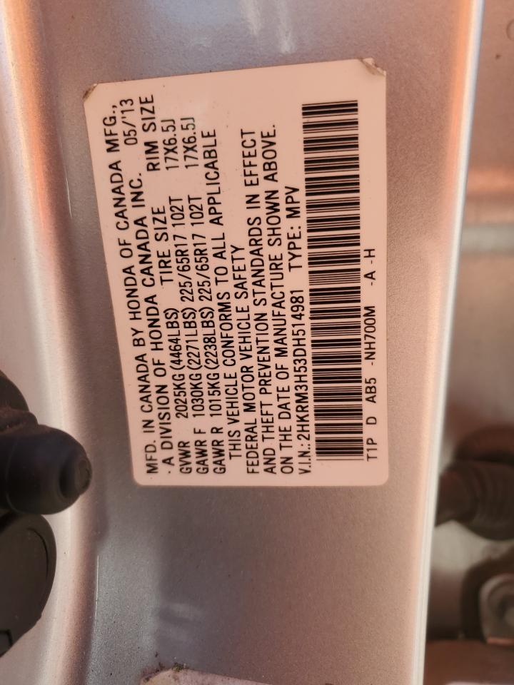 2013 Honda Cr-v Ex Silver vin: 2HKRM3H53DH514981