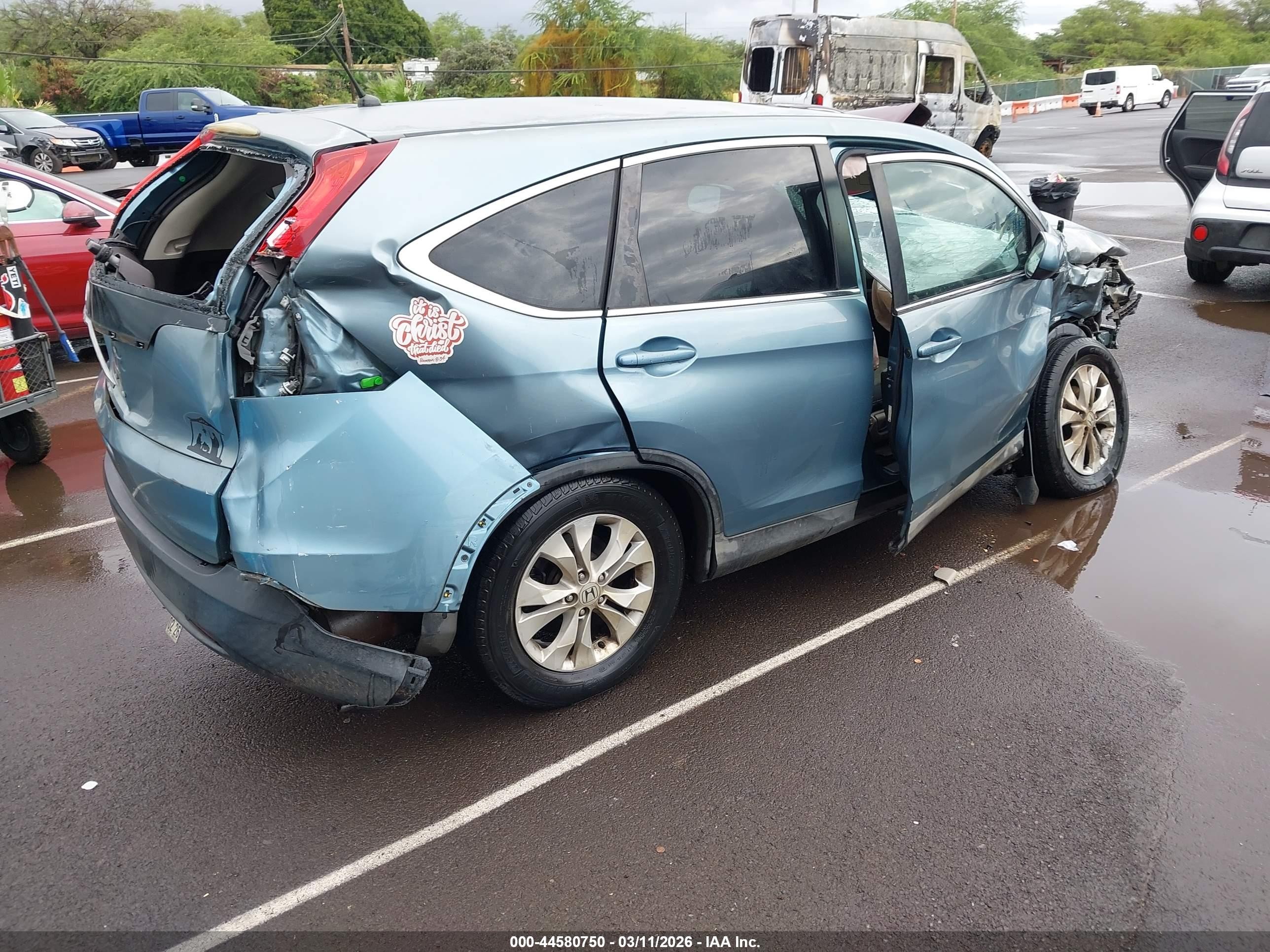 2014 Honda Cr-v Ex Blue vin: 2HKRM3H53EH542572