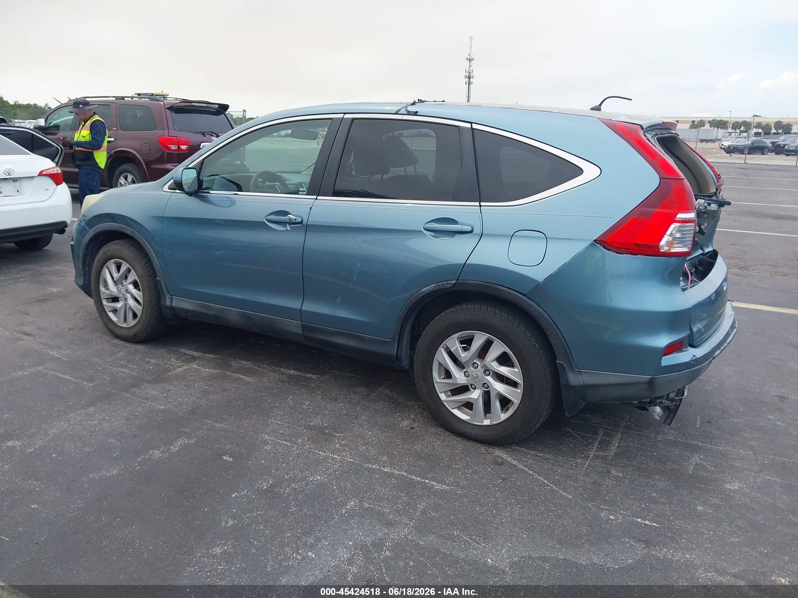 2015 Honda Cr-v Ex Blue vin: 2HKRM3H53FH503529