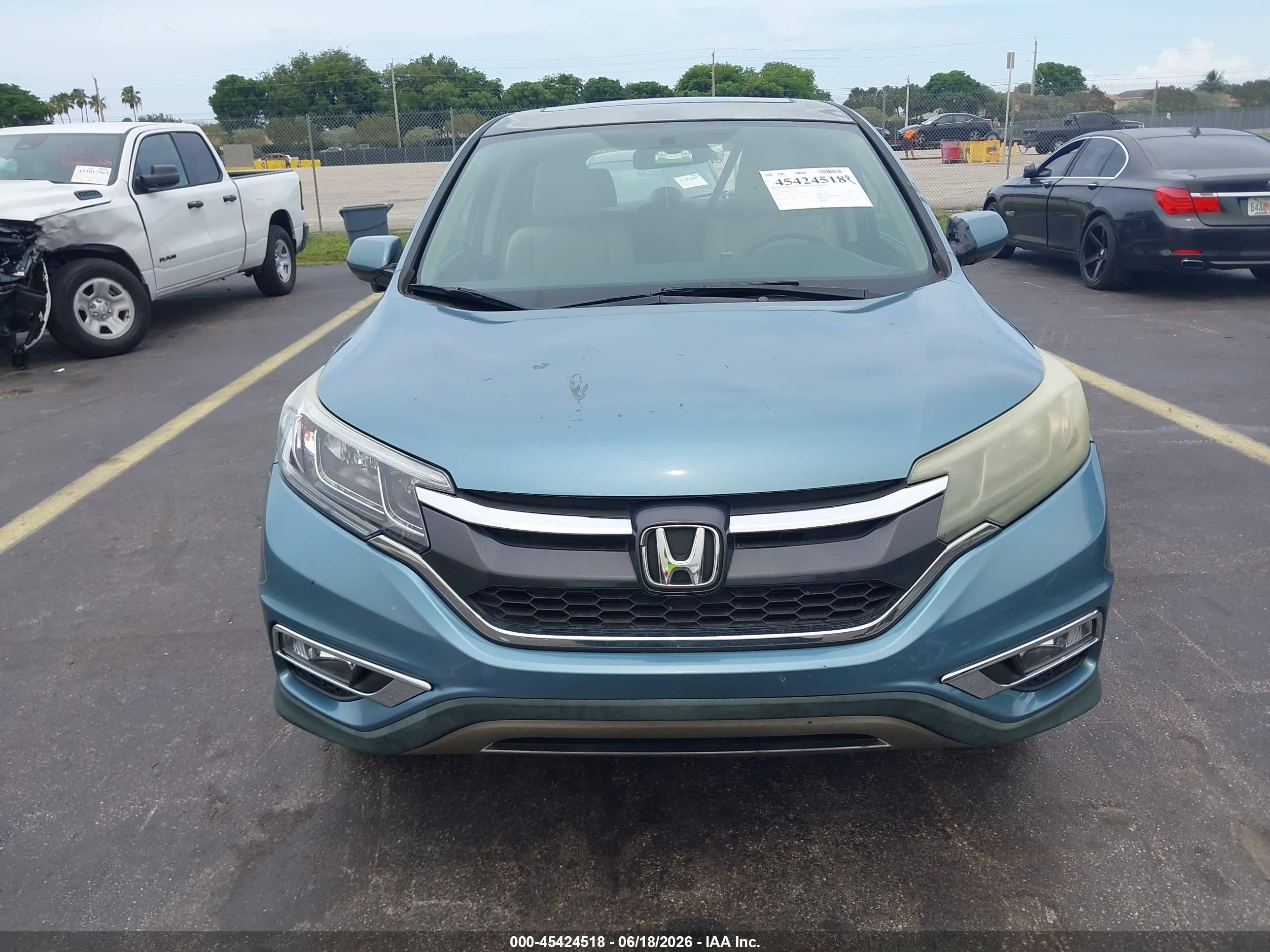2015 Honda Cr-v Ex Blue vin: 2HKRM3H53FH503529
