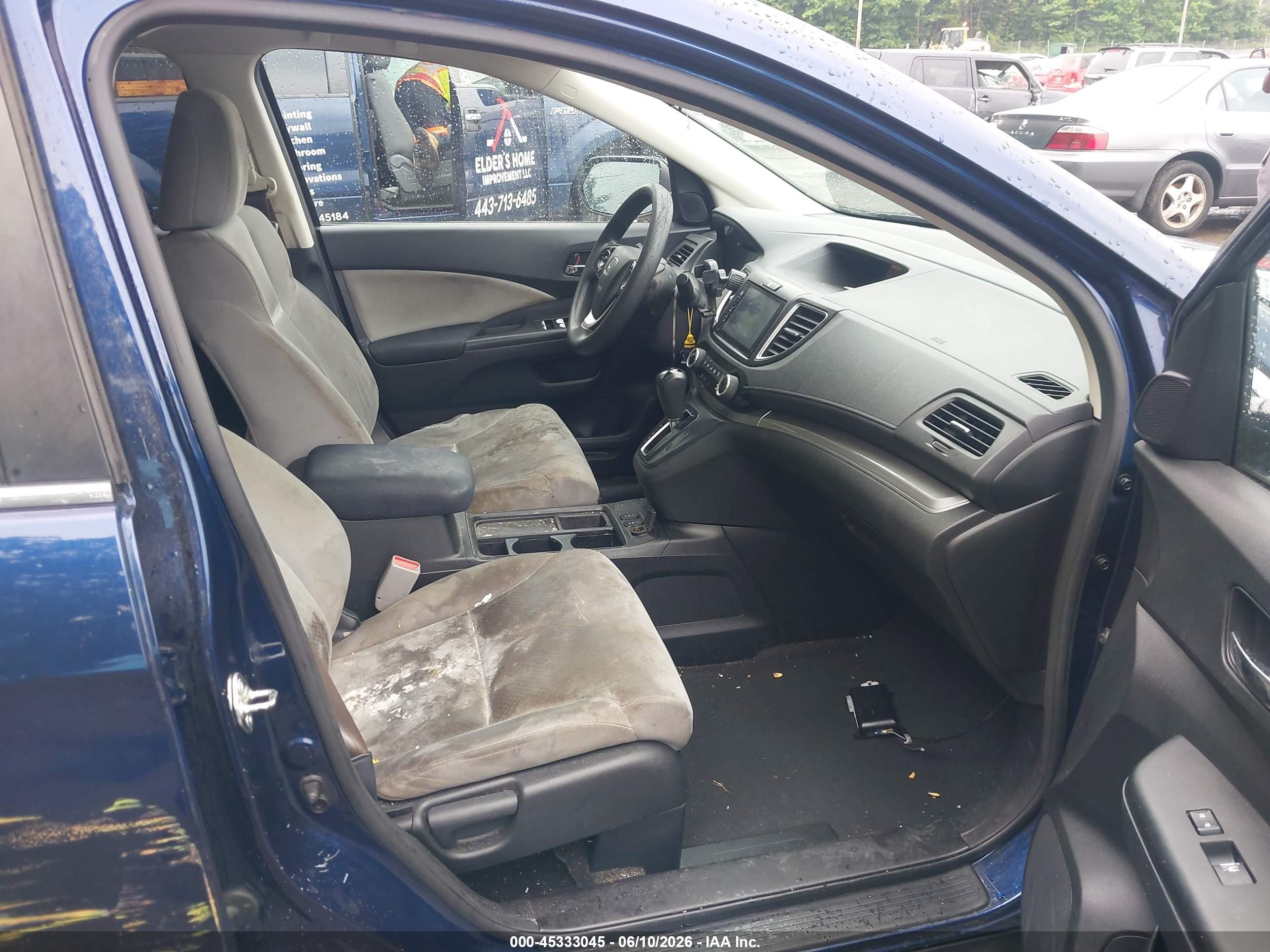 2015 Honda Cr-v Ex Blue vin: 2HKRM3H53FH520802