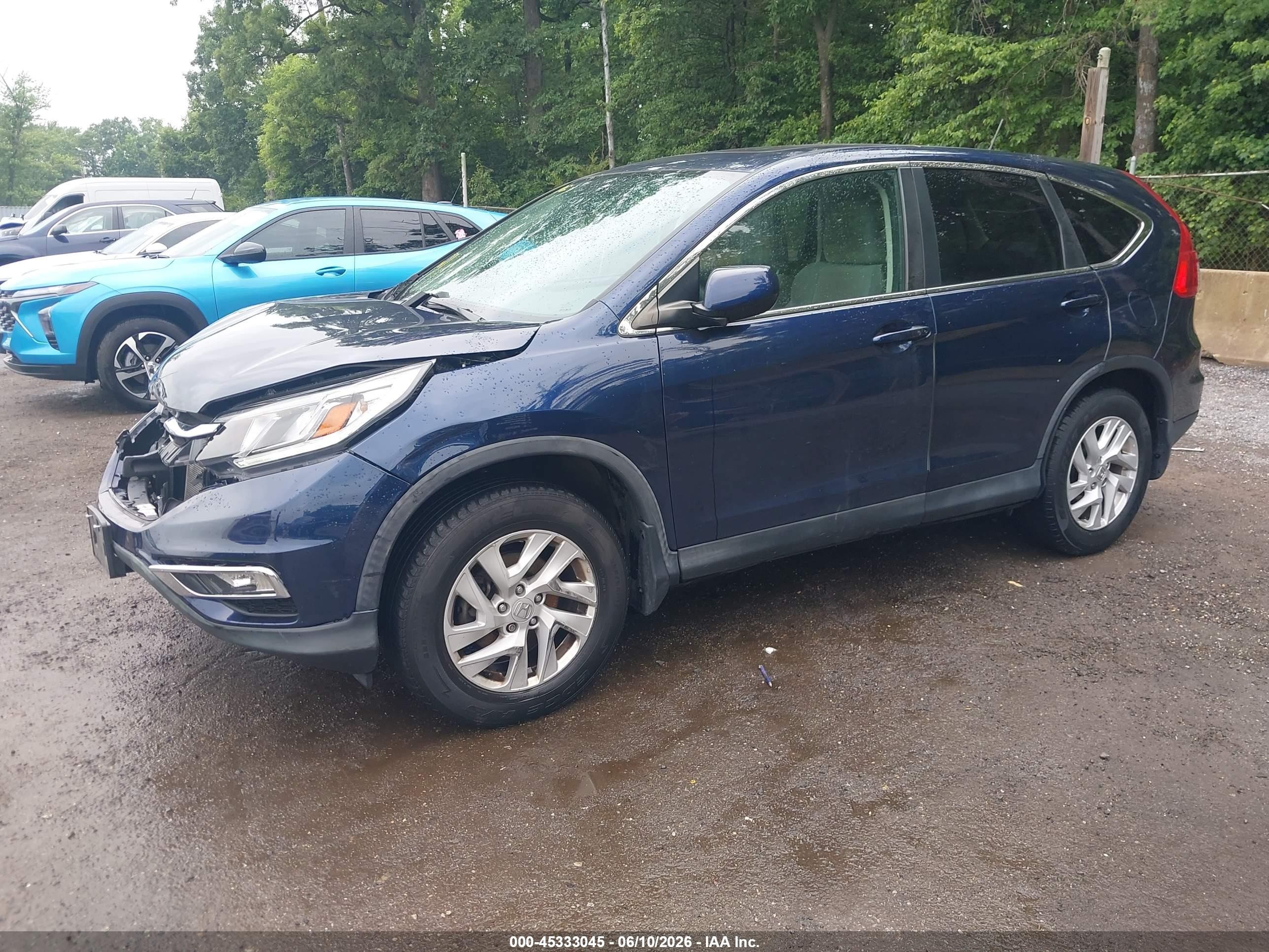 2015 Honda Cr-v Ex Blue vin: 2HKRM3H53FH520802