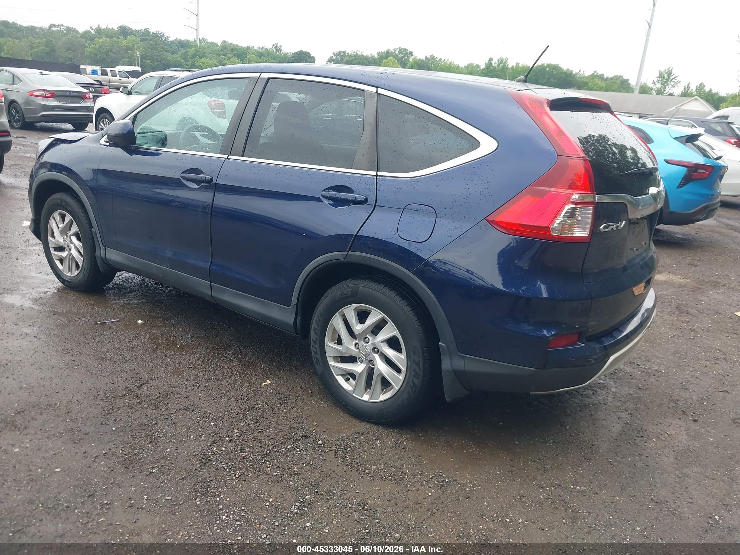 2015 Honda Cr-v Ex Blue vin: 2HKRM3H53FH520802