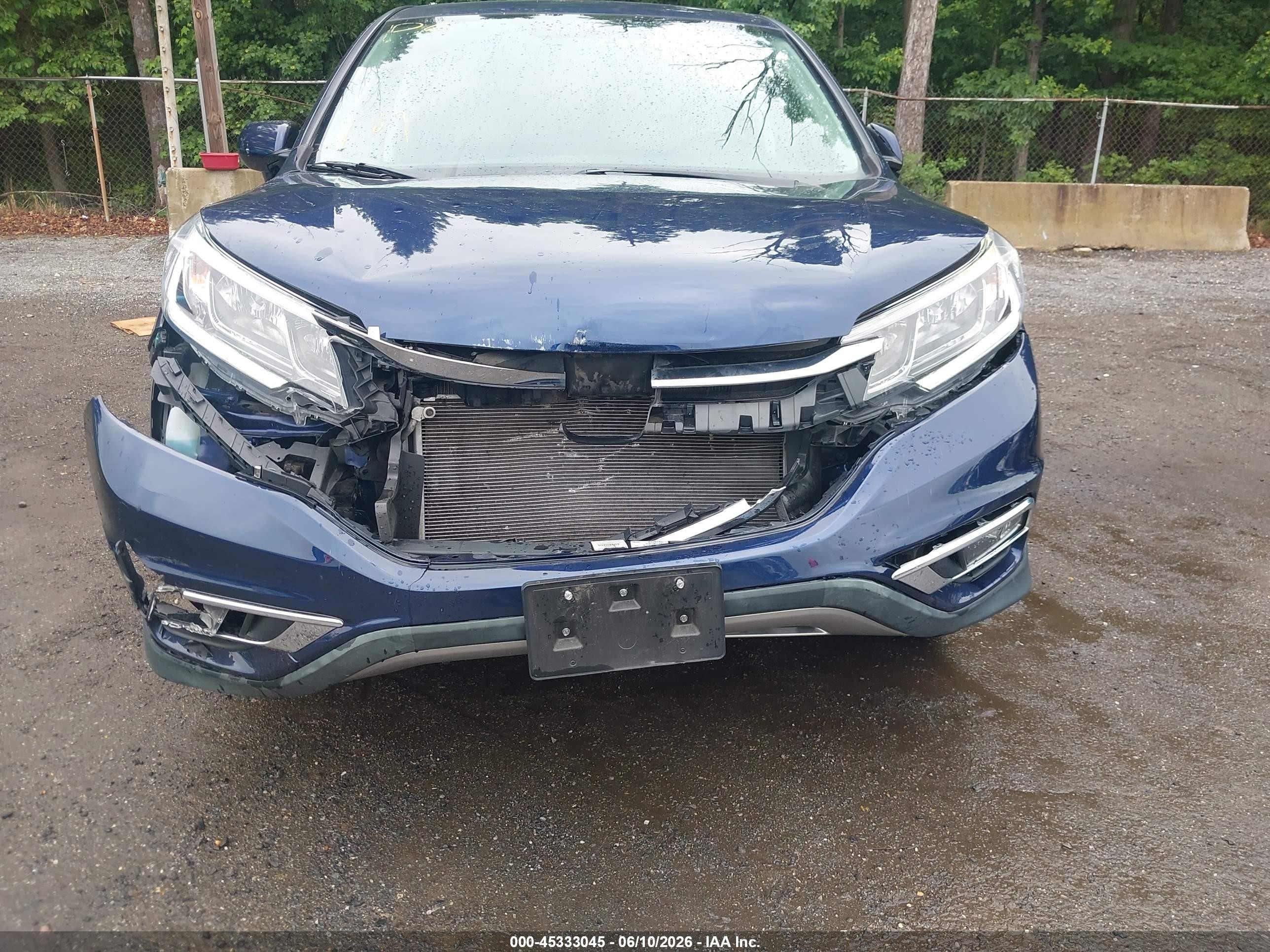 2015 Honda Cr-v Ex Blue vin: 2HKRM3H53FH520802