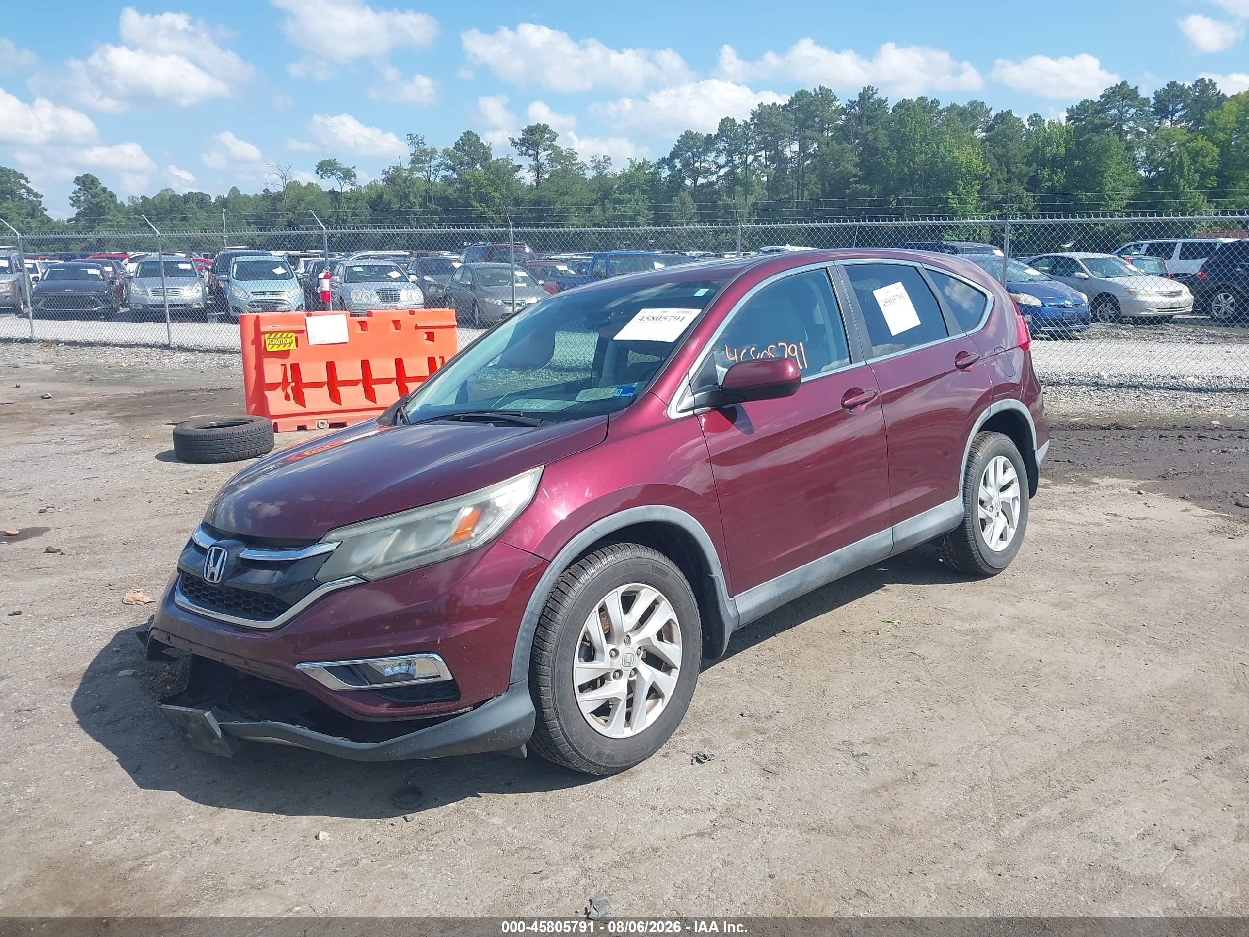 2015 Honda Cr-v Ex Burgundy vin: 2HKRM3H53FH532299