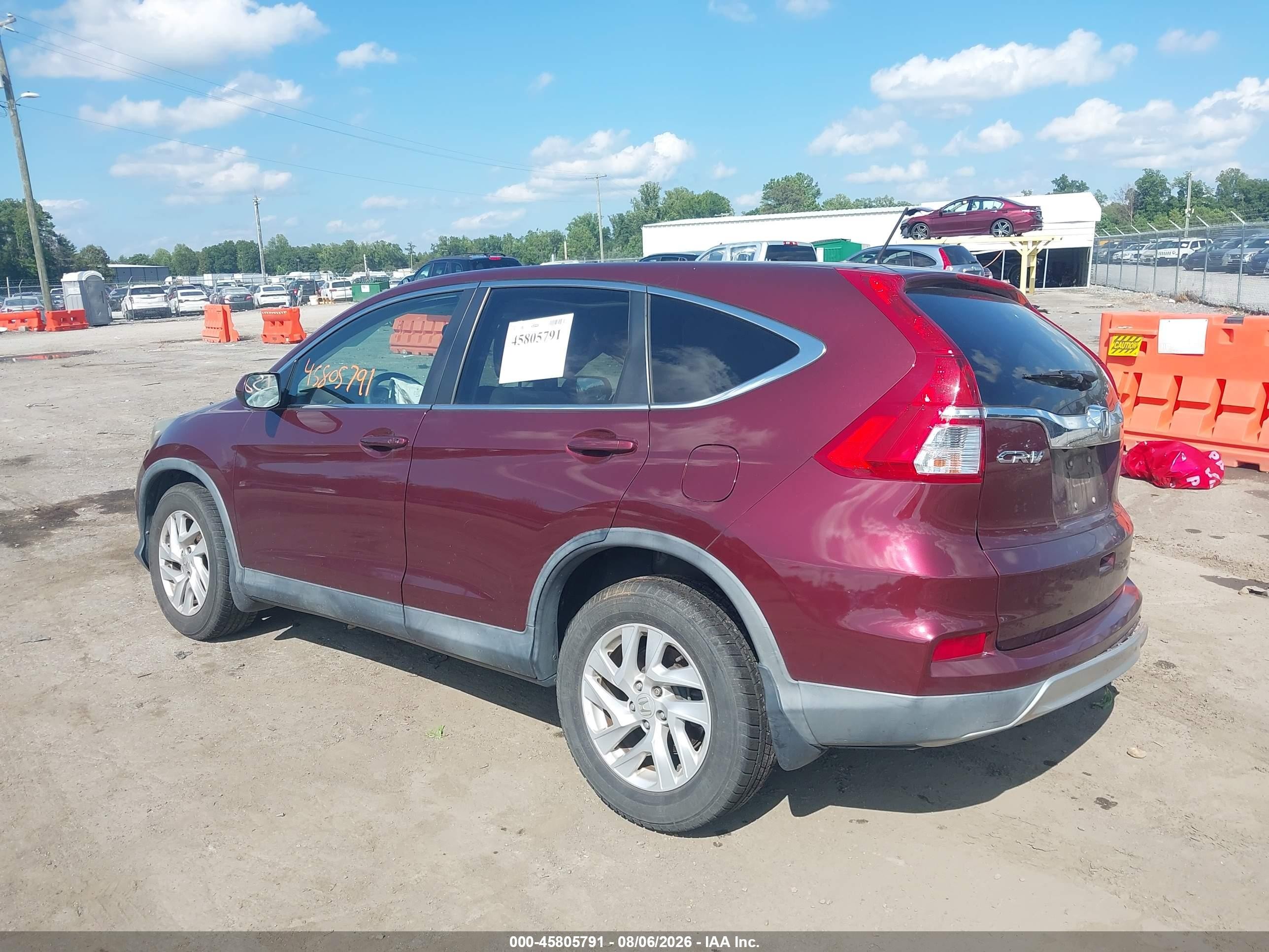 2015 Honda Cr-v Ex Burgundy vin: 2HKRM3H53FH532299