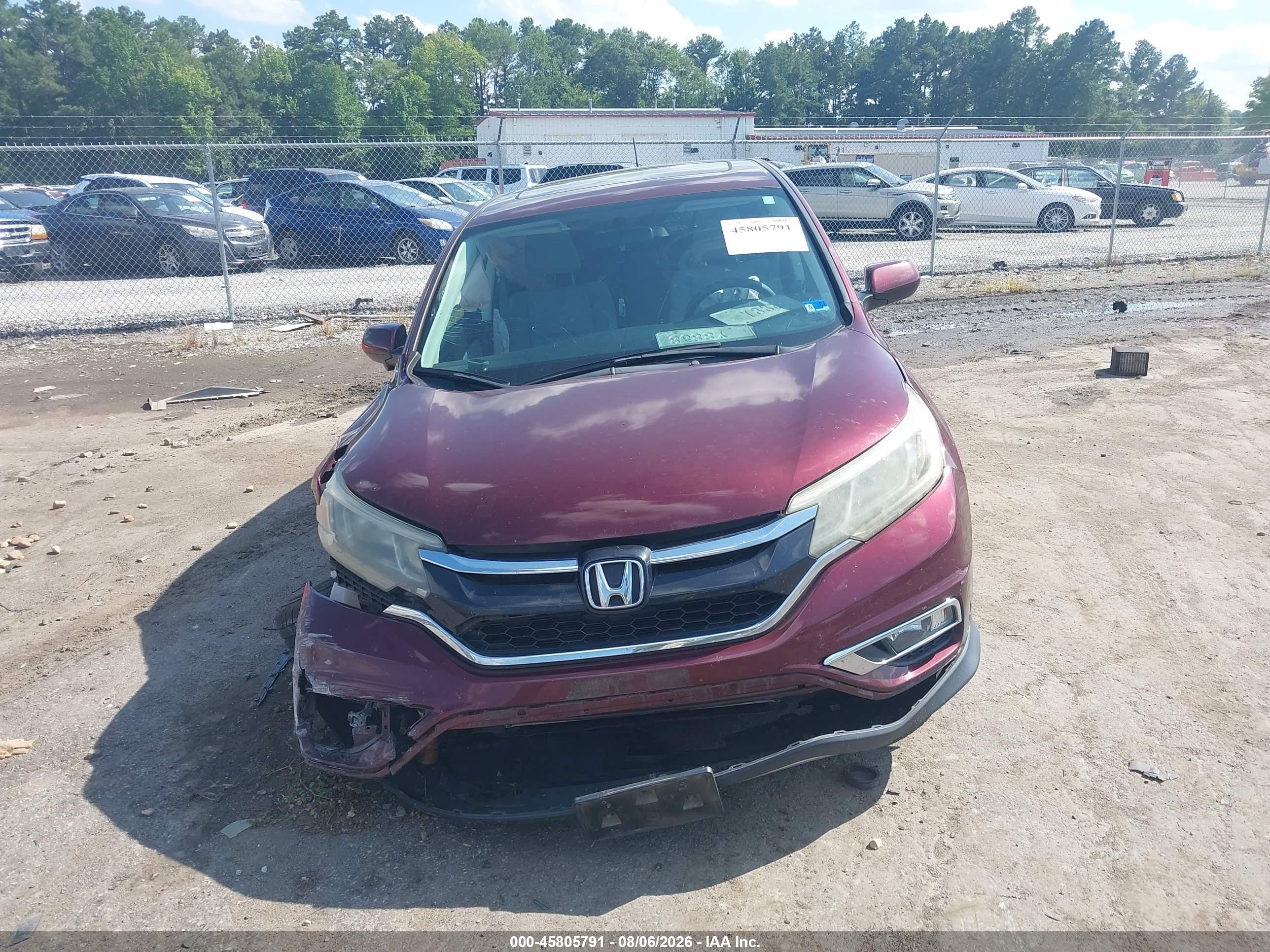2015 Honda Cr-v Ex Burgundy vin: 2HKRM3H53FH532299