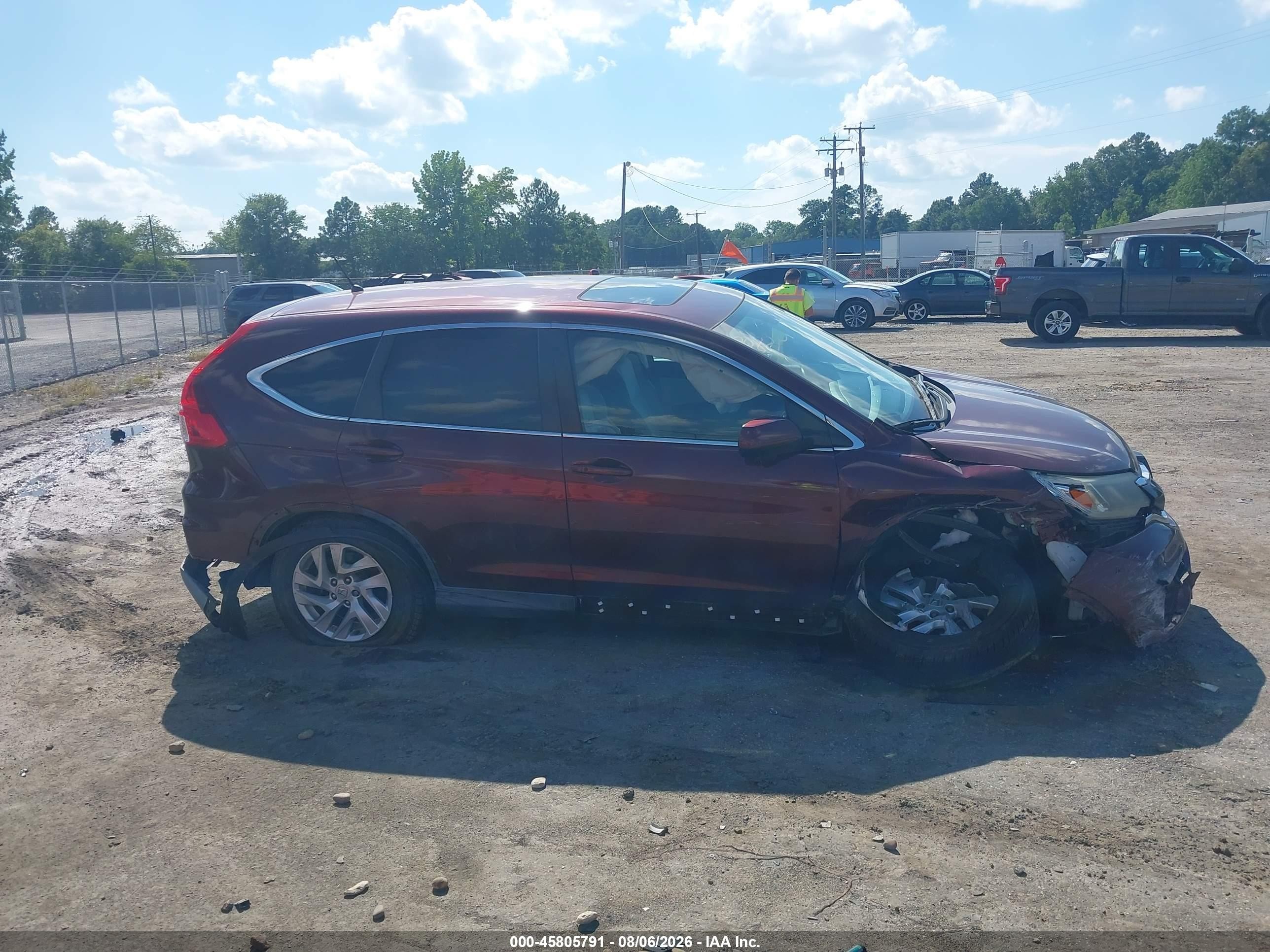 2015 Honda Cr-v Ex Burgundy vin: 2HKRM3H53FH532299