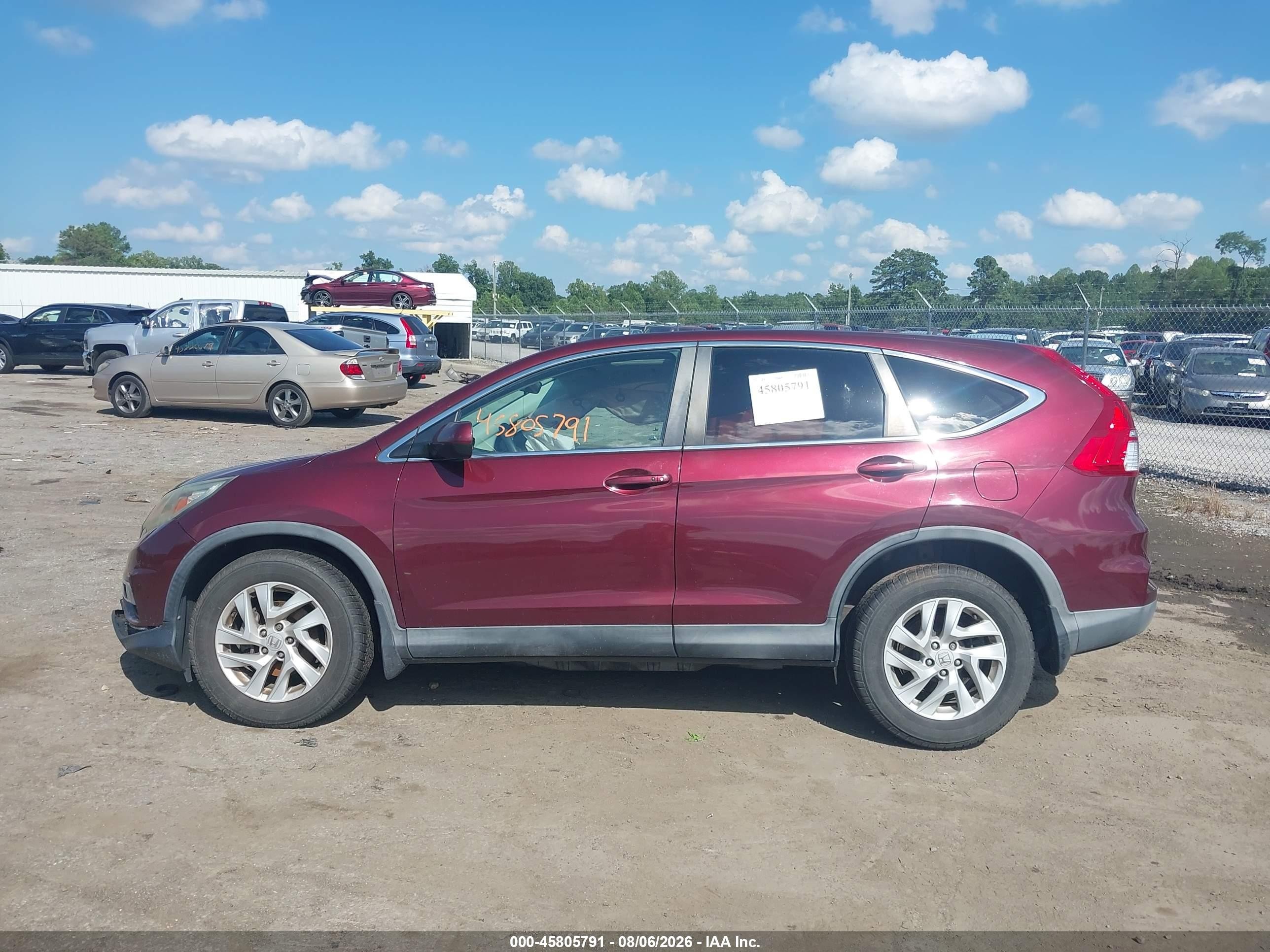 2015 Honda Cr-v Ex Burgundy vin: 2HKRM3H53FH532299