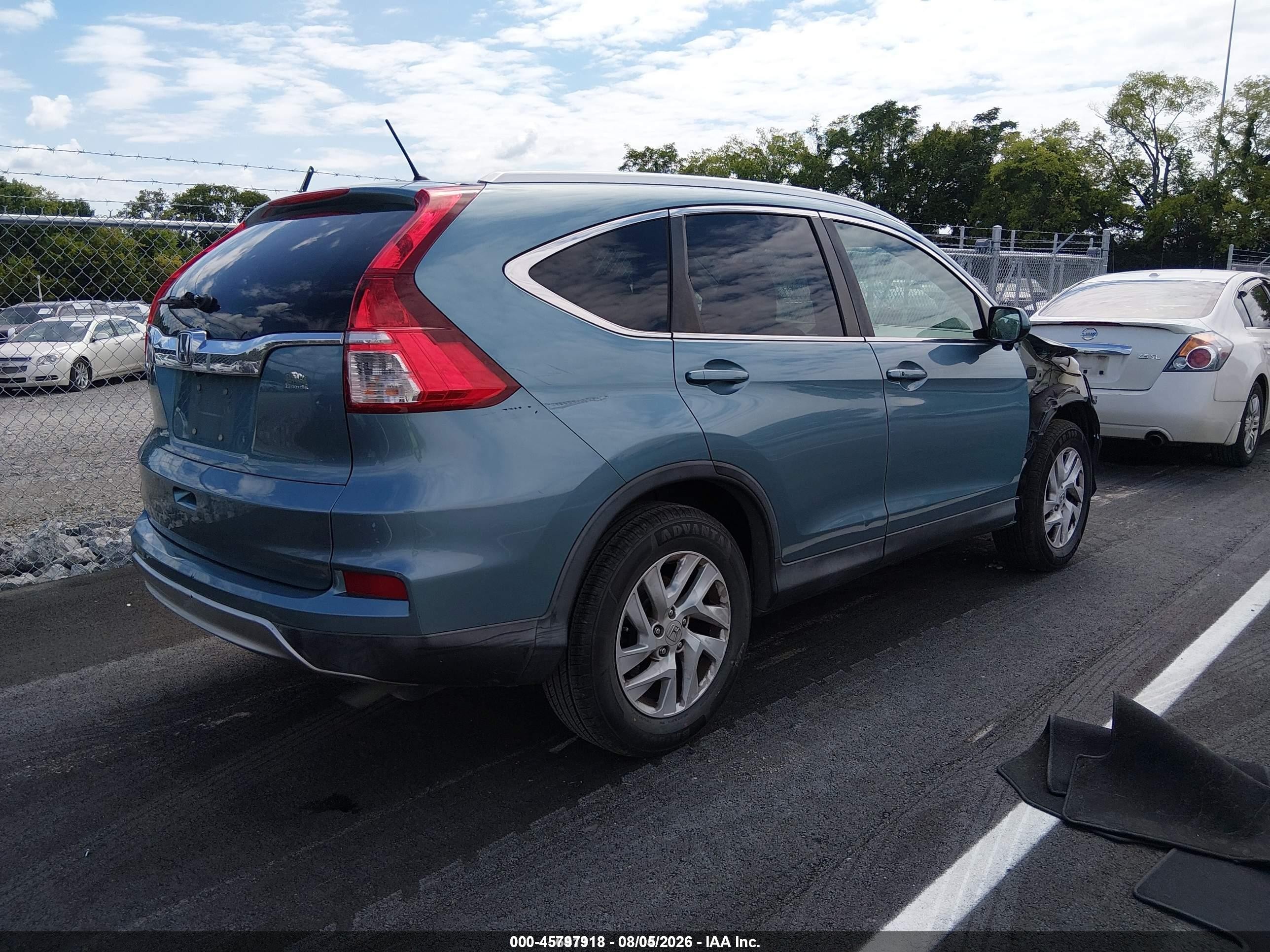 2015 Honda Cr-v Ex Blue vin: 2HKRM3H53FH540841