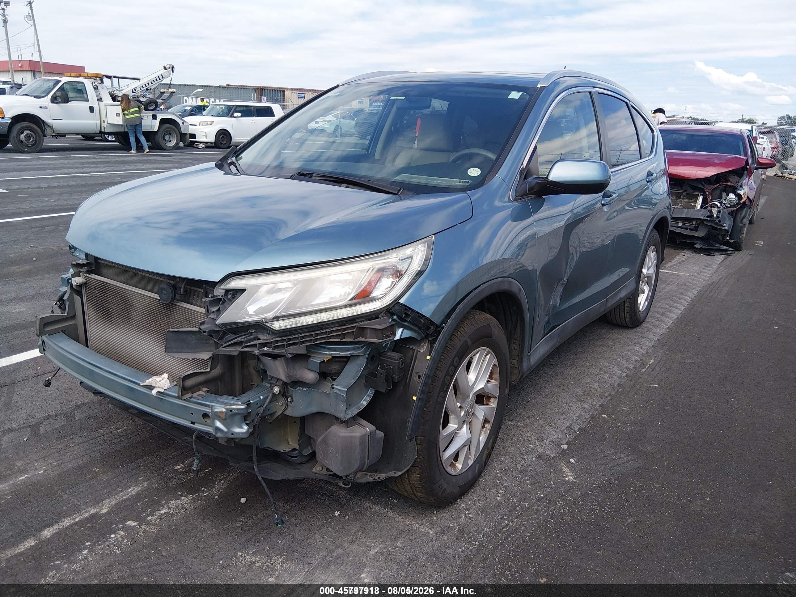 2015 Honda Cr-v Ex Blue vin: 2HKRM3H53FH540841