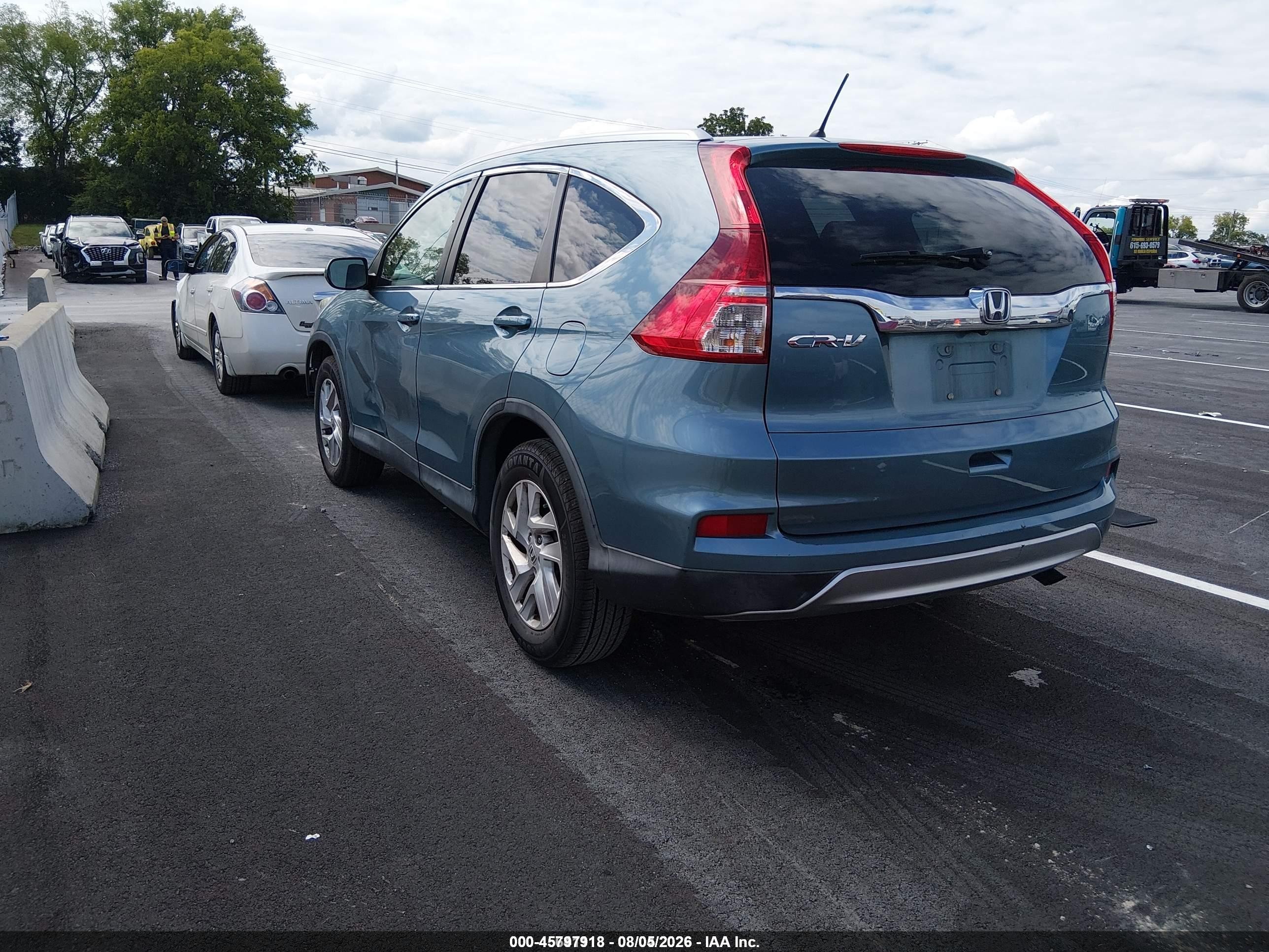 2015 Honda Cr-v Ex Blue vin: 2HKRM3H53FH540841